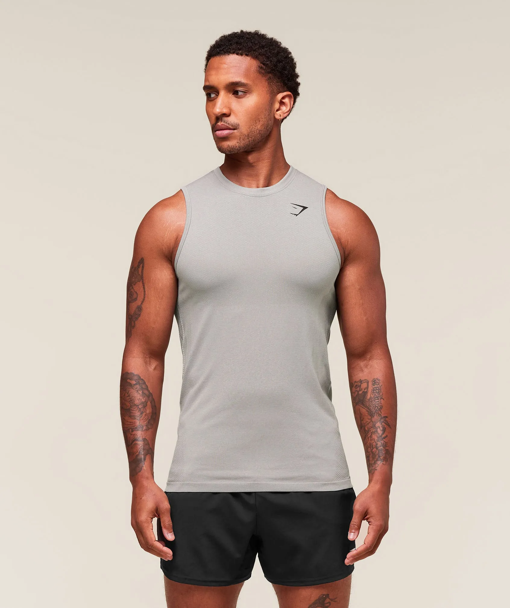 Gymshark Vital Tank - Light Grey/Smokey Grey sold by Gymshark