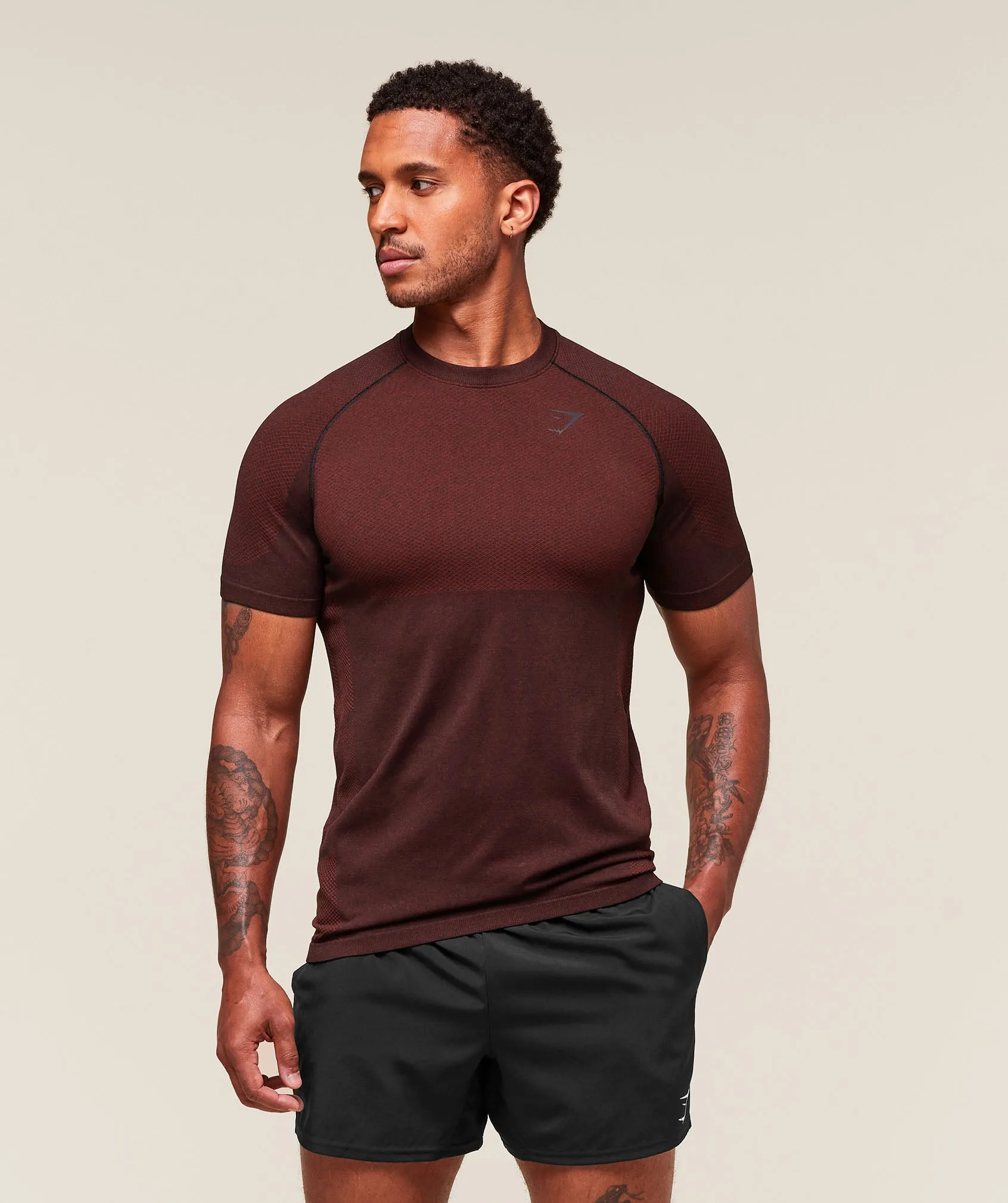 Gymshark Vital T-Shirt - Black/Sets Red sold by Gymshark product image thumbnail 2