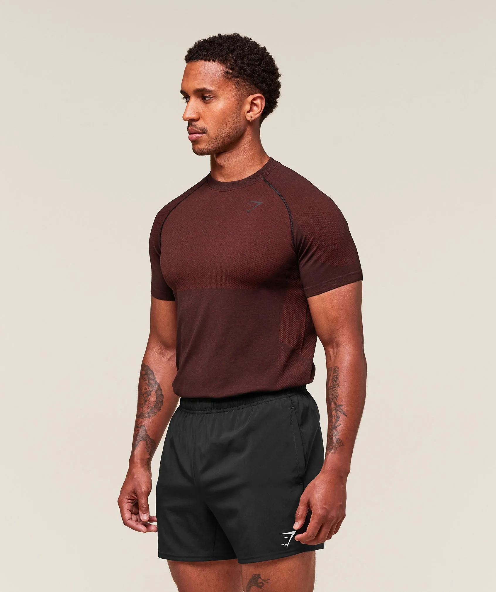 Gymshark Vital T-Shirt - Black/Sets Red sold by Gymshark product image thumbnail 3