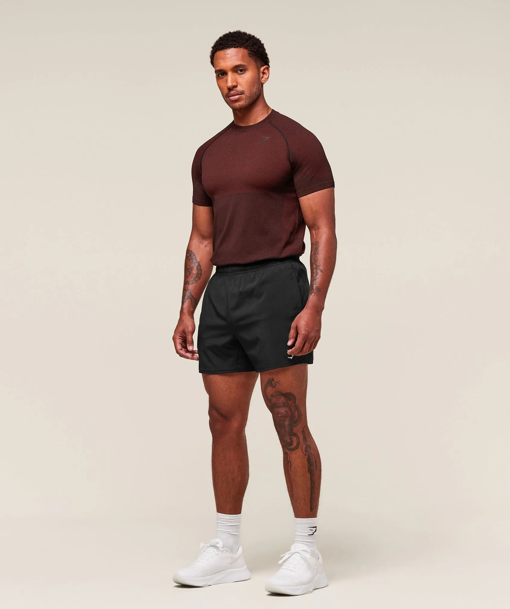 Gymshark Vital T-Shirt - Black/Sets Red sold by Gymshark product image thumbnail 4