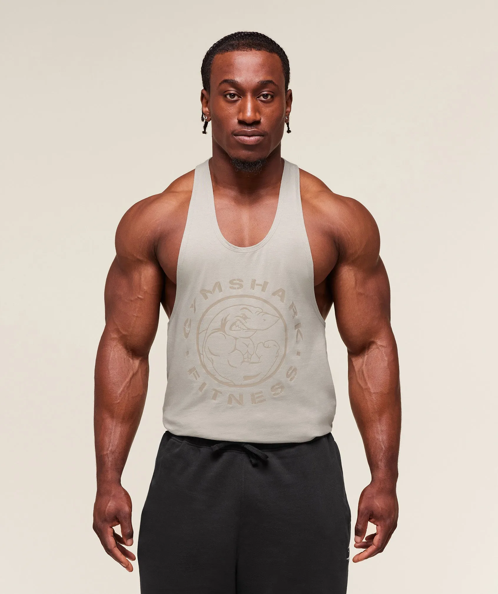 Gymshark Legacy Stringer - Stone Grey sold by Gymshark