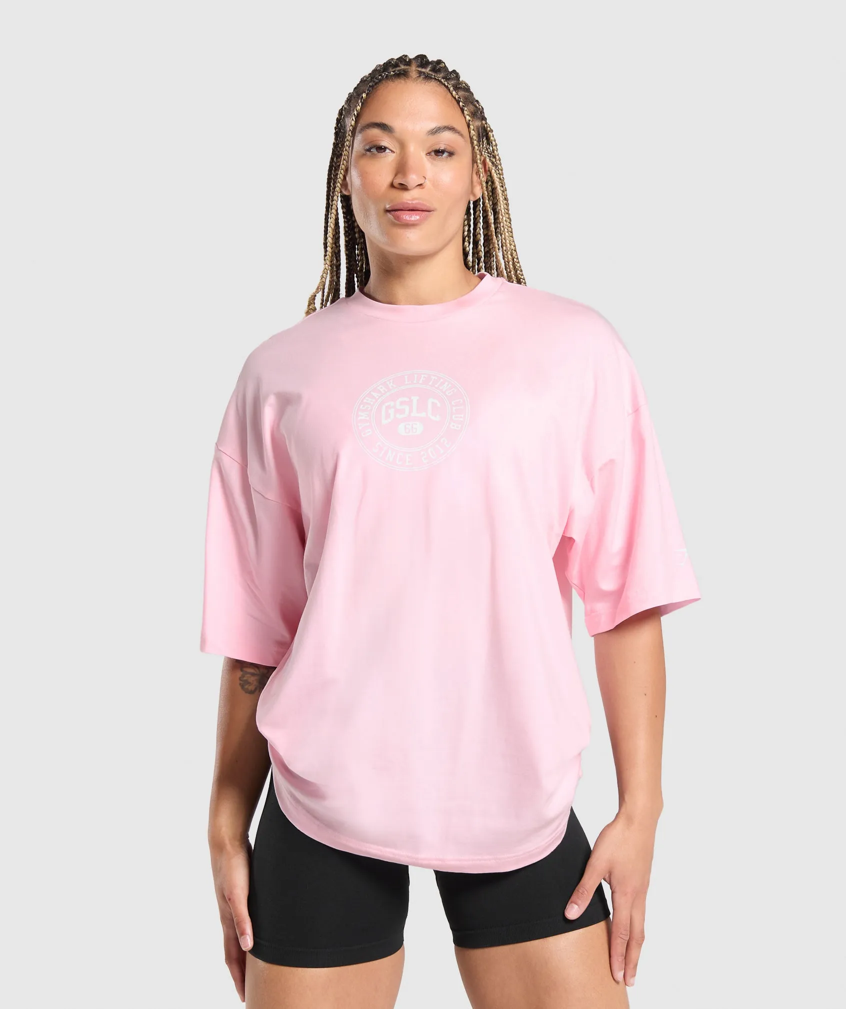 Gymshark GSLC Weight Graphic T-Shirt - Dolly Pink sold by Gymshark product image thumbnail 2