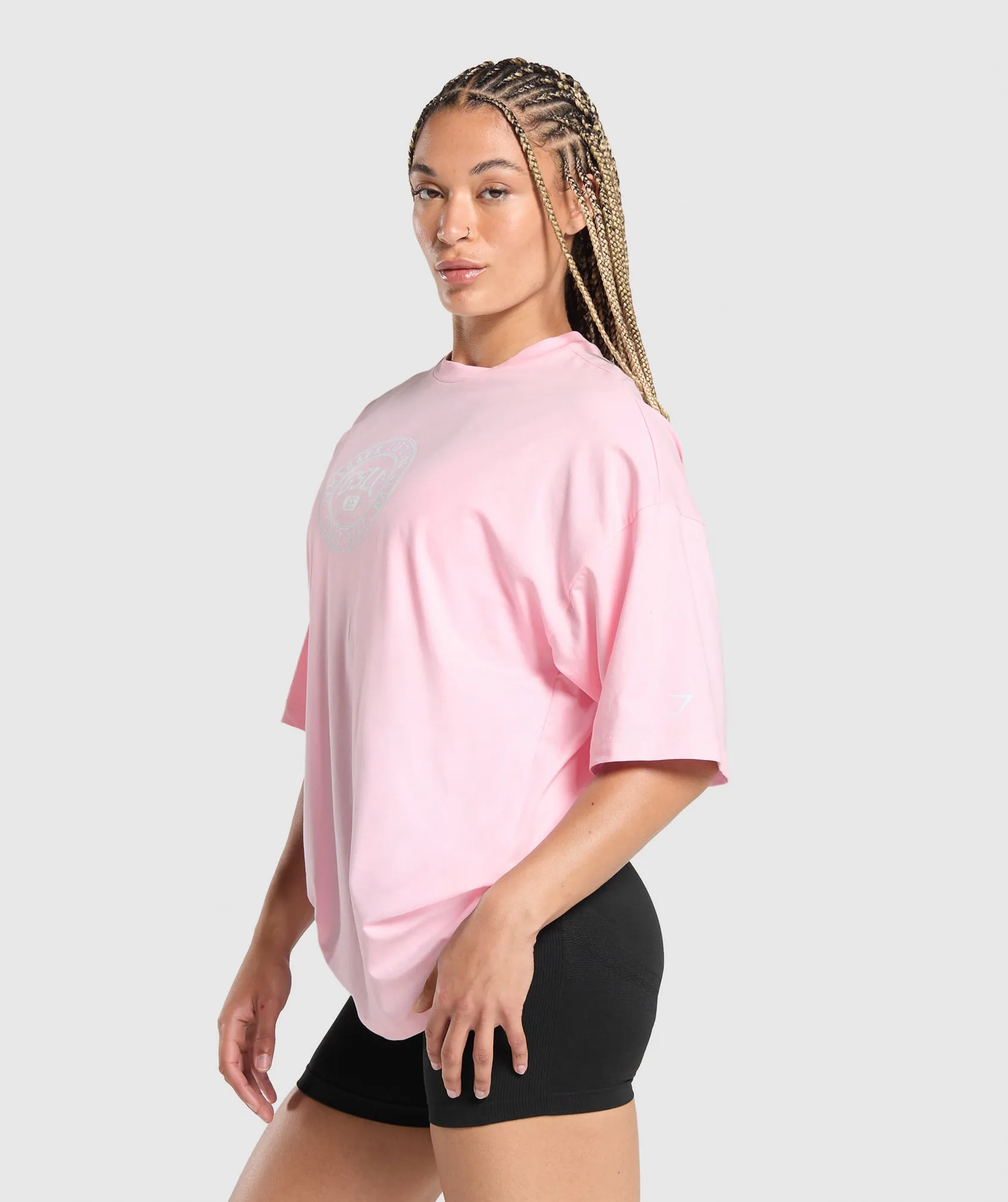 Gymshark GSLC Weight Graphic T-Shirt - Dolly Pink sold by Gymshark product image thumbnail 3