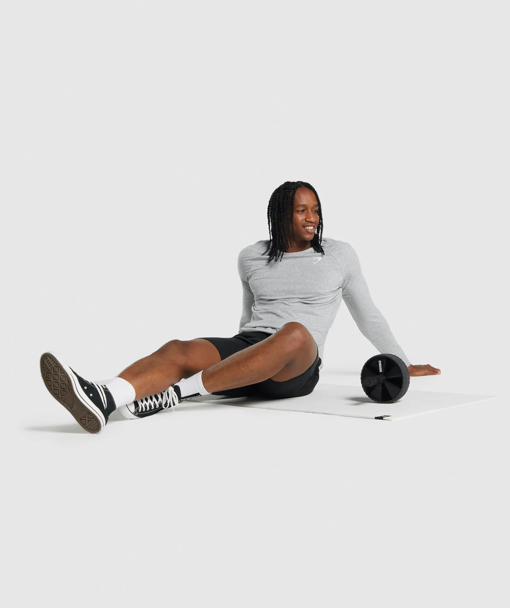 Gymshark Critical 2.0 Long Sleeve T-Shirt - Light Grey Marl sold by Gymshark product image thumbnail 3