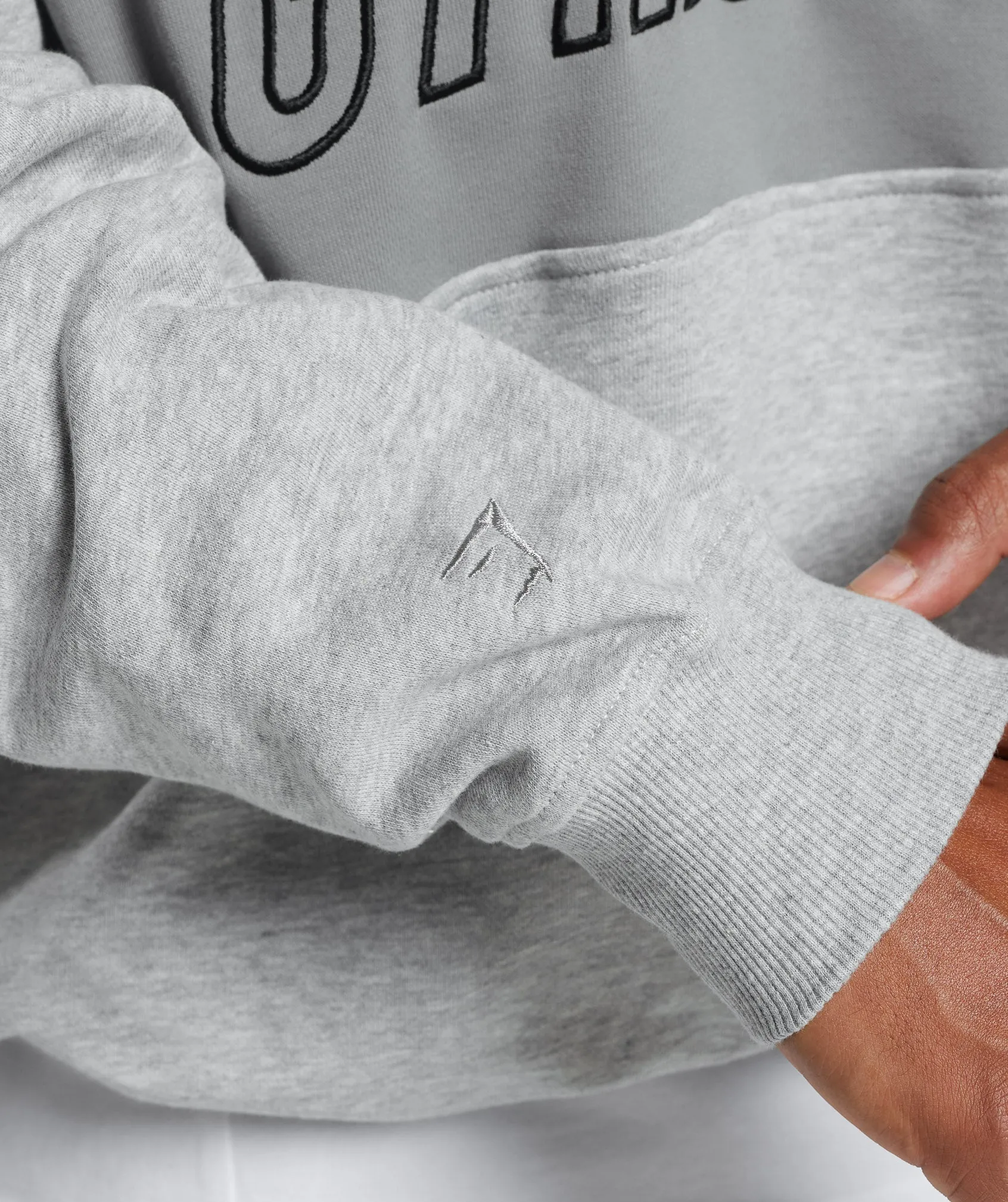 Gymshark Rest Day Essentials Sweatshirt Polo - Light Grey Core Marl/Smokey Grey sold by Gymshark product image thumbnail 5