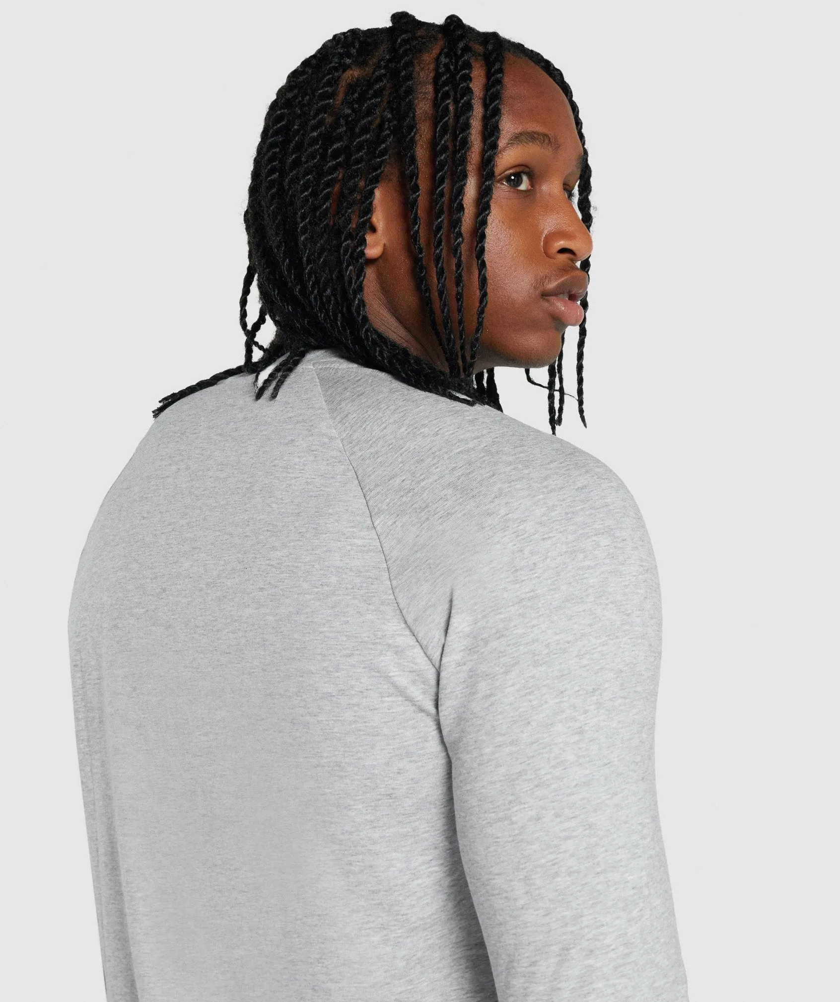 Gymshark Critical 2.0 Long Sleeve T-Shirt - Light Grey Marl sold by Gymshark product image thumbnail 5