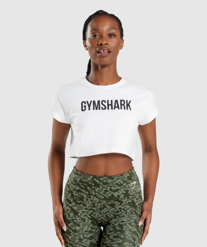 Gymshark Apollo Crop Top - White sold by Gymshark