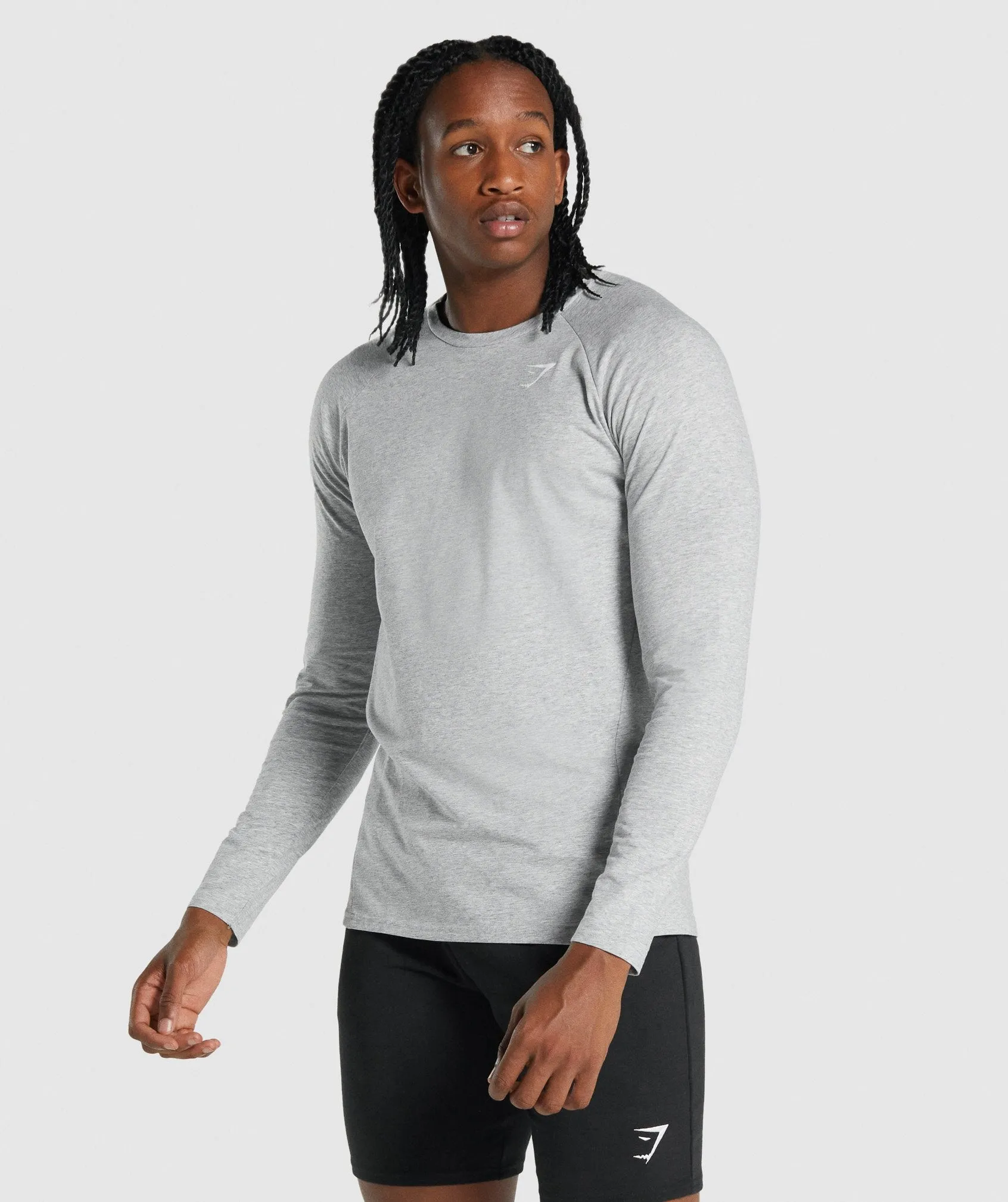 Gymshark Critical 2.0 Long Sleeve T-Shirt - Light Grey Marl sold by Gymshark