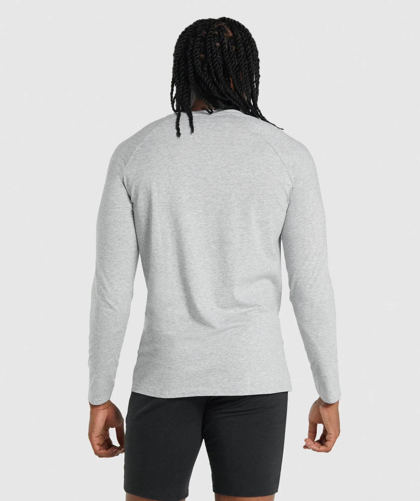 Gymshark Critical 2.0 Long Sleeve T-Shirt - Light Grey Marl sold by Gymshark product image thumbnail 2