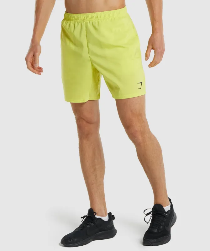 Gymshark Arrival 7" Shorts - Yellow made by Gymshark