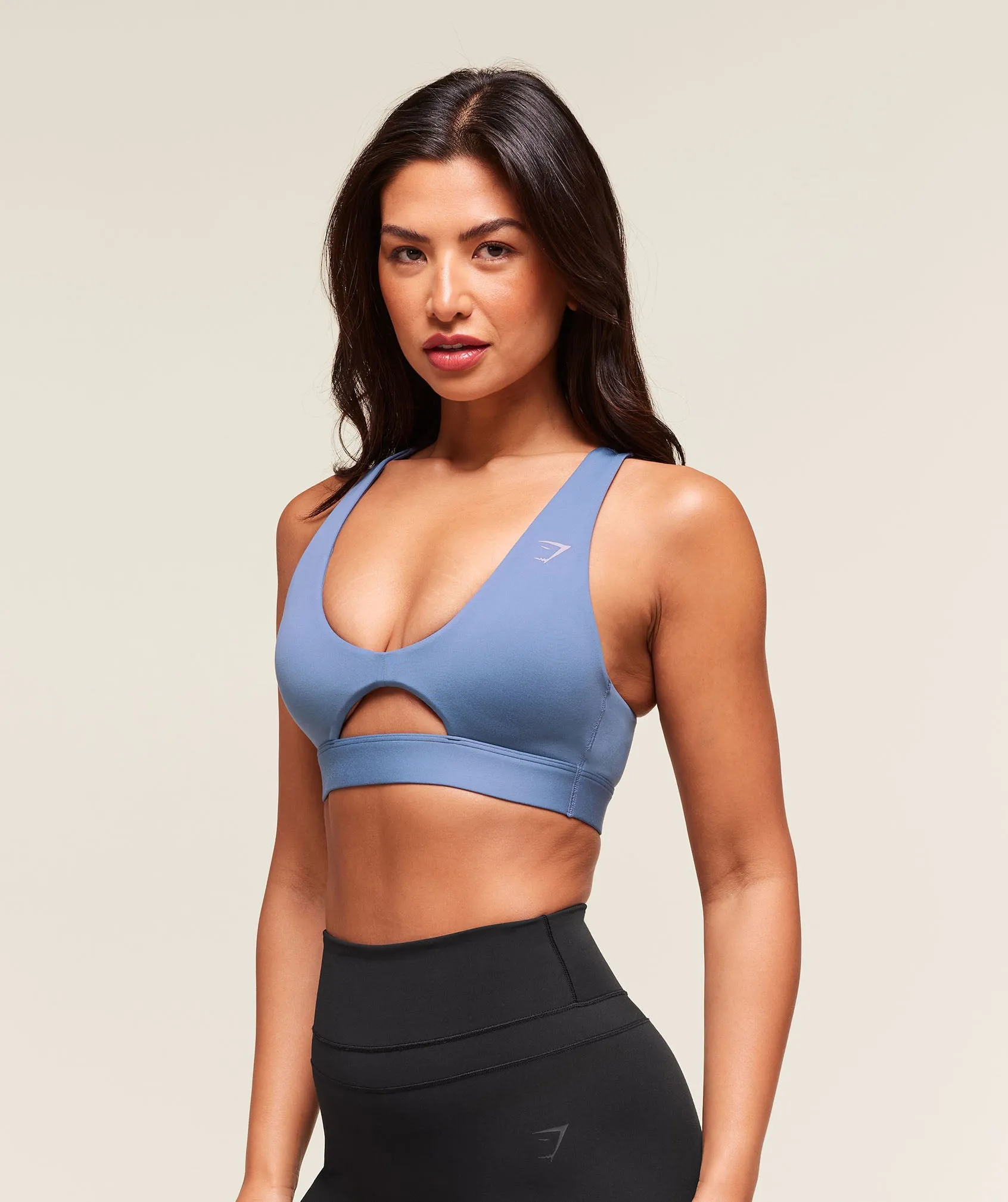 Gymshark Peek A Boo Sports Bra - Worn Blue sold by Gymshark product image thumbnail 3