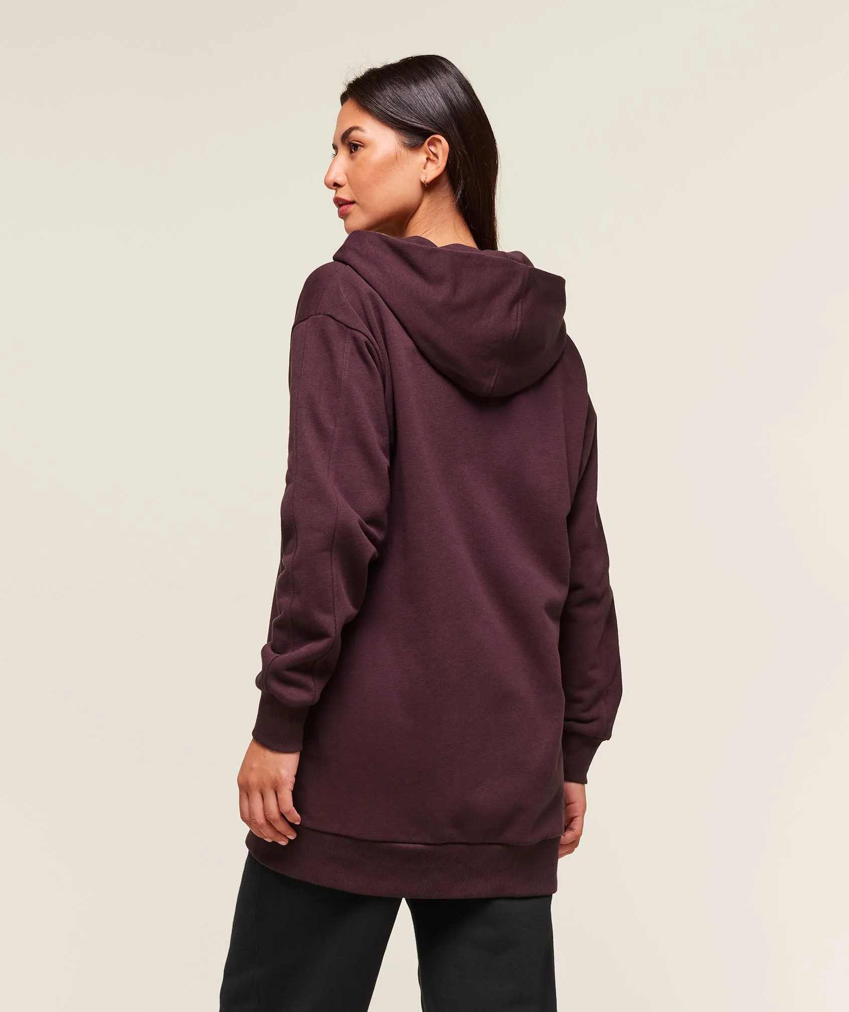 Gymshark Covered Longline Zip Up Hoodie - Cherry Purple sold by Gymshark product image thumbnail 2