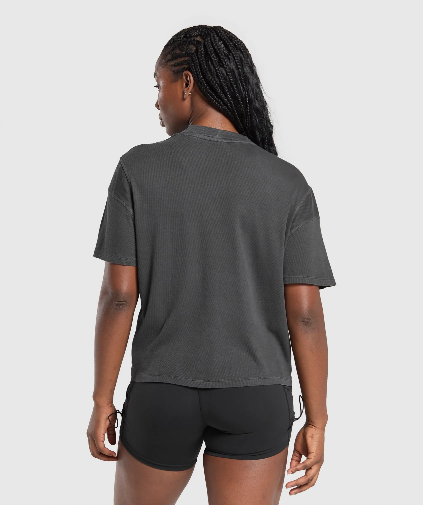 Gymshark Premium Legacy Washed Oversized T-Shirt - Black sold by Gymshark product image thumbnail 2