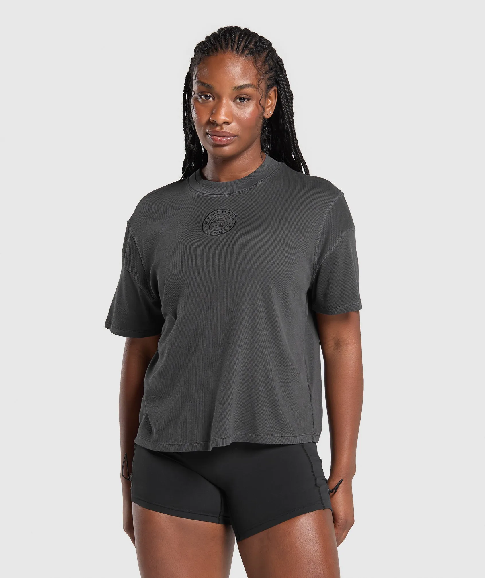 Gymshark Premium Legacy Washed Oversized T-Shirt - Black sold by Gymshark