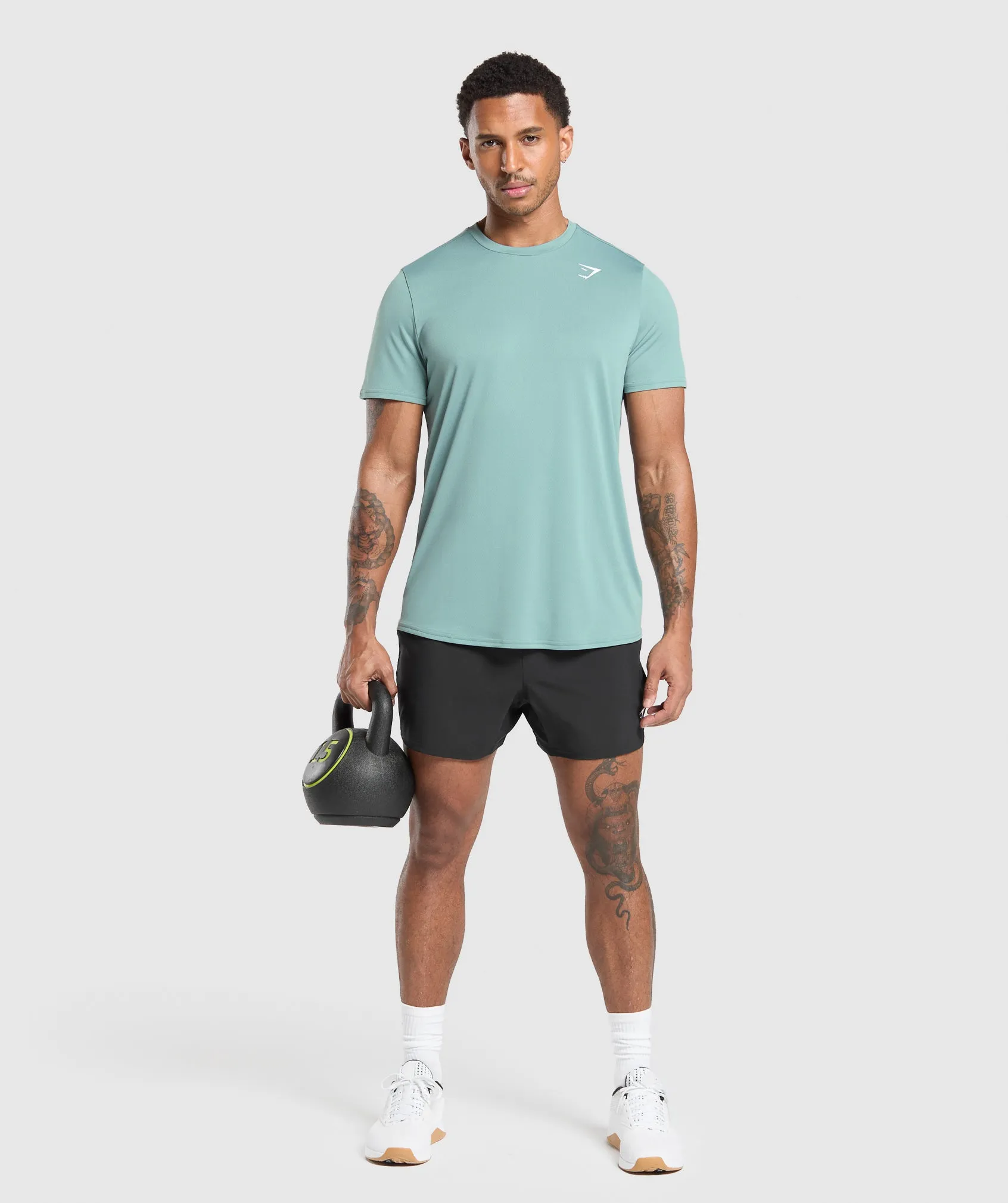 Gymshark Arrival Regular Fit T-Shirt - Celeste Blue sold by Gymshark product image thumbnail 3