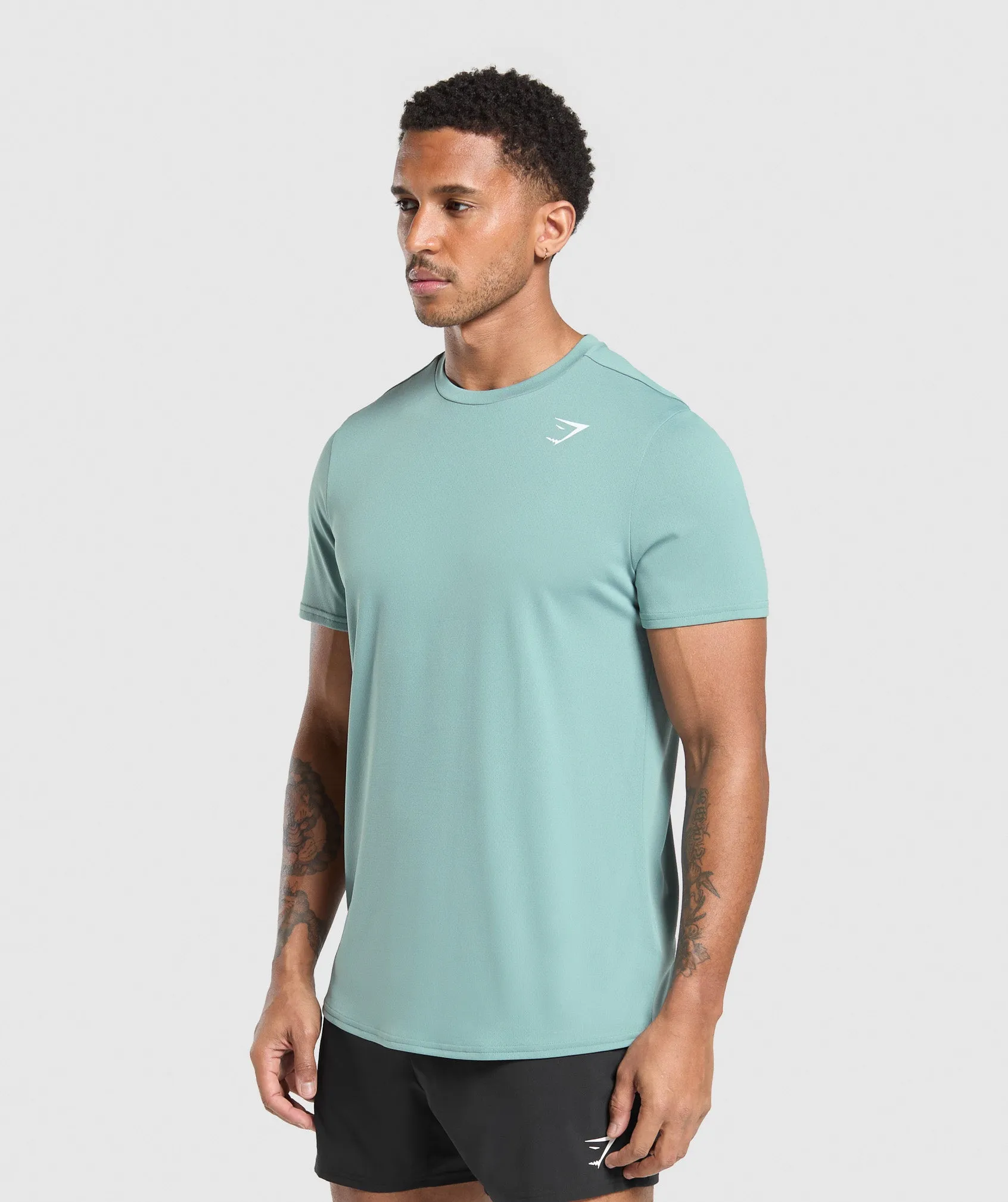 Gymshark Arrival Regular Fit T-Shirt - Celeste Blue sold by Gymshark product image thumbnail 4