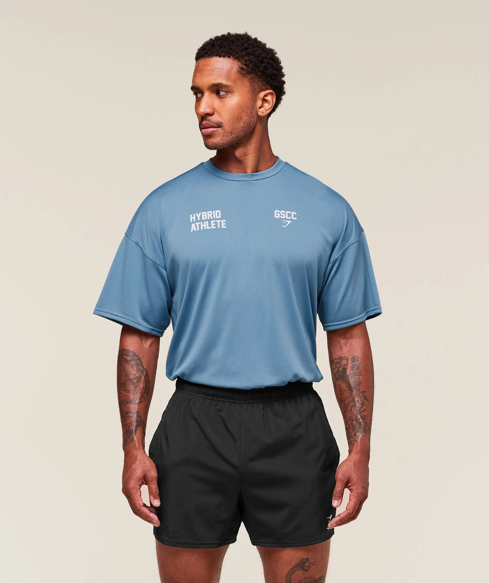 Gymshark Hybrid Athlete T-Shirt - Classic Blue sold by Gymshark