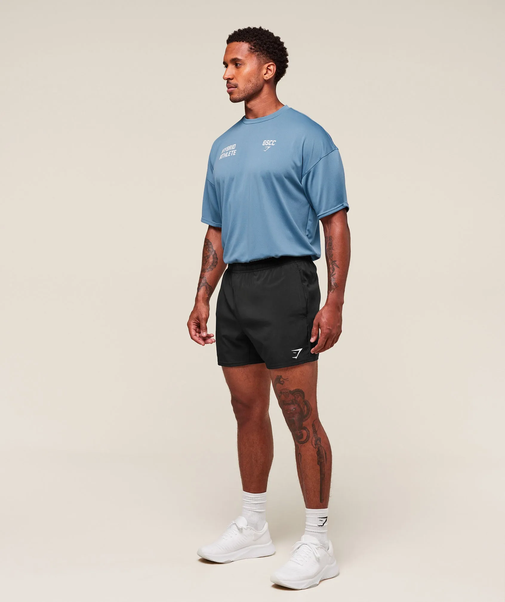 Gymshark Hybrid Athlete T-Shirt - Classic Blue sold by Gymshark product image thumbnail 3