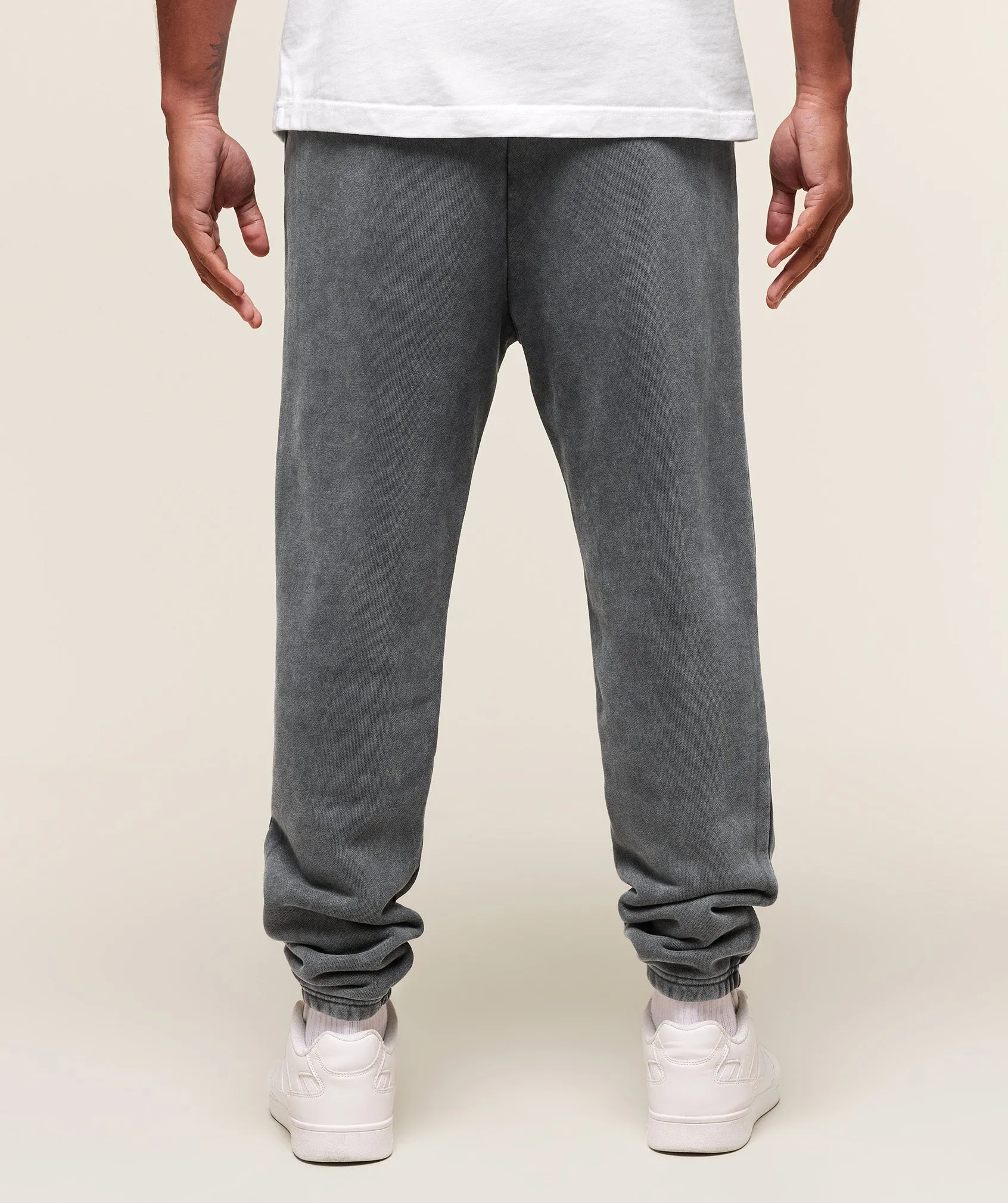 Gymshark Washed Pintuck Joggers - Black/Stone sold by Gymshark product image thumbnail 2