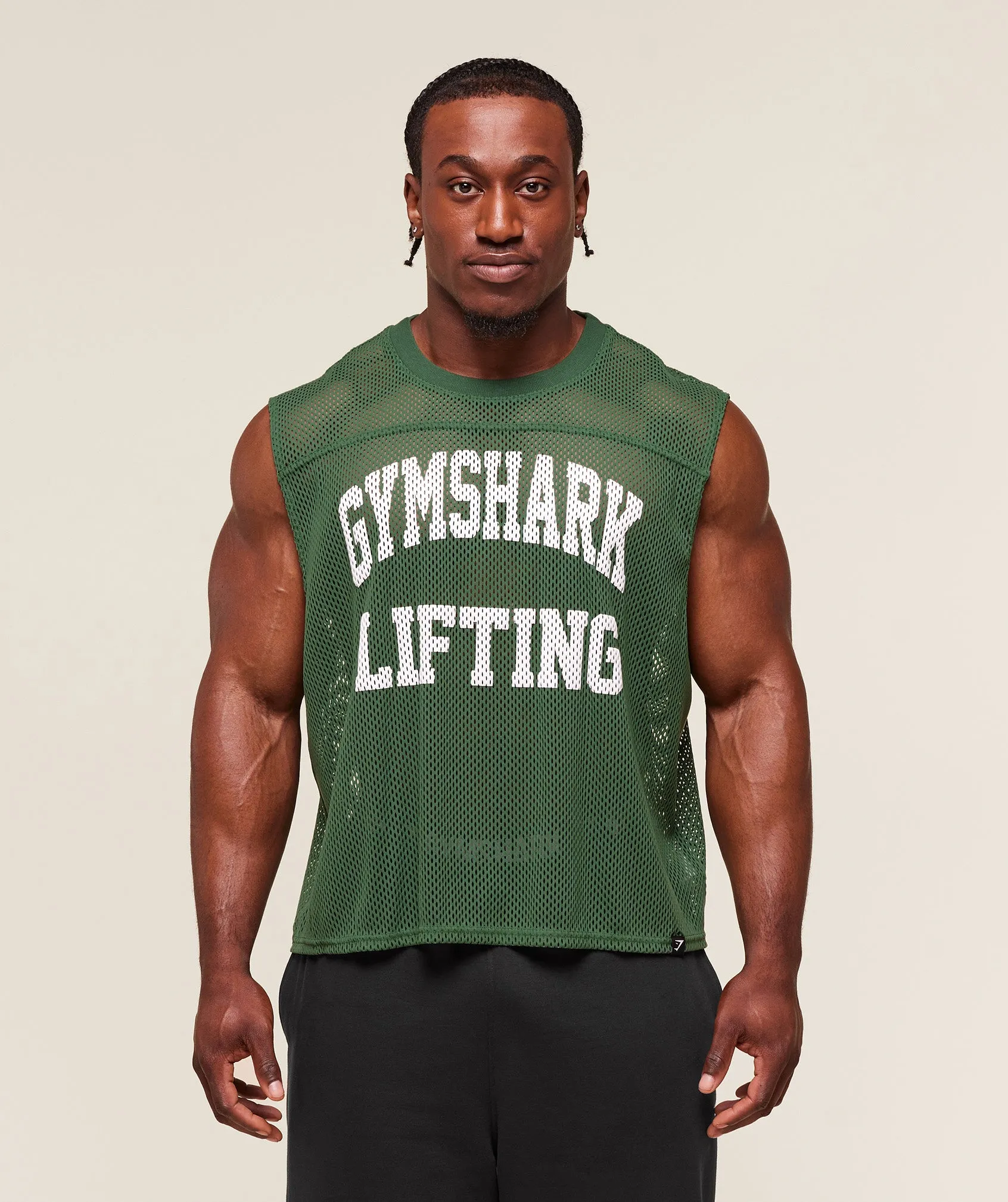 Gymshark Mesh Oversized Tank - Classic Green sold by Gymshark