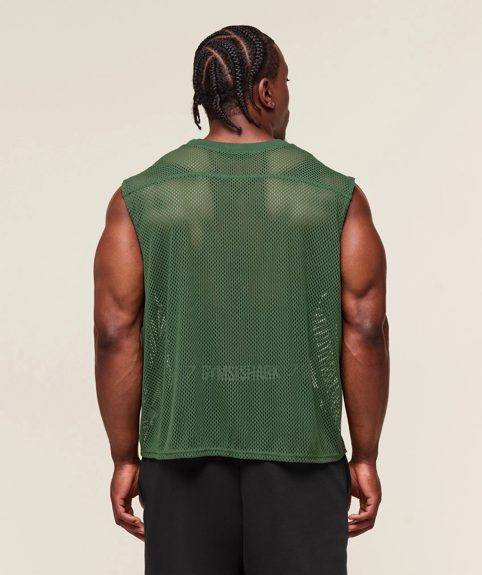 Gymshark Mesh Oversized Tank - Classic Green sold by Gymshark product image thumbnail 2