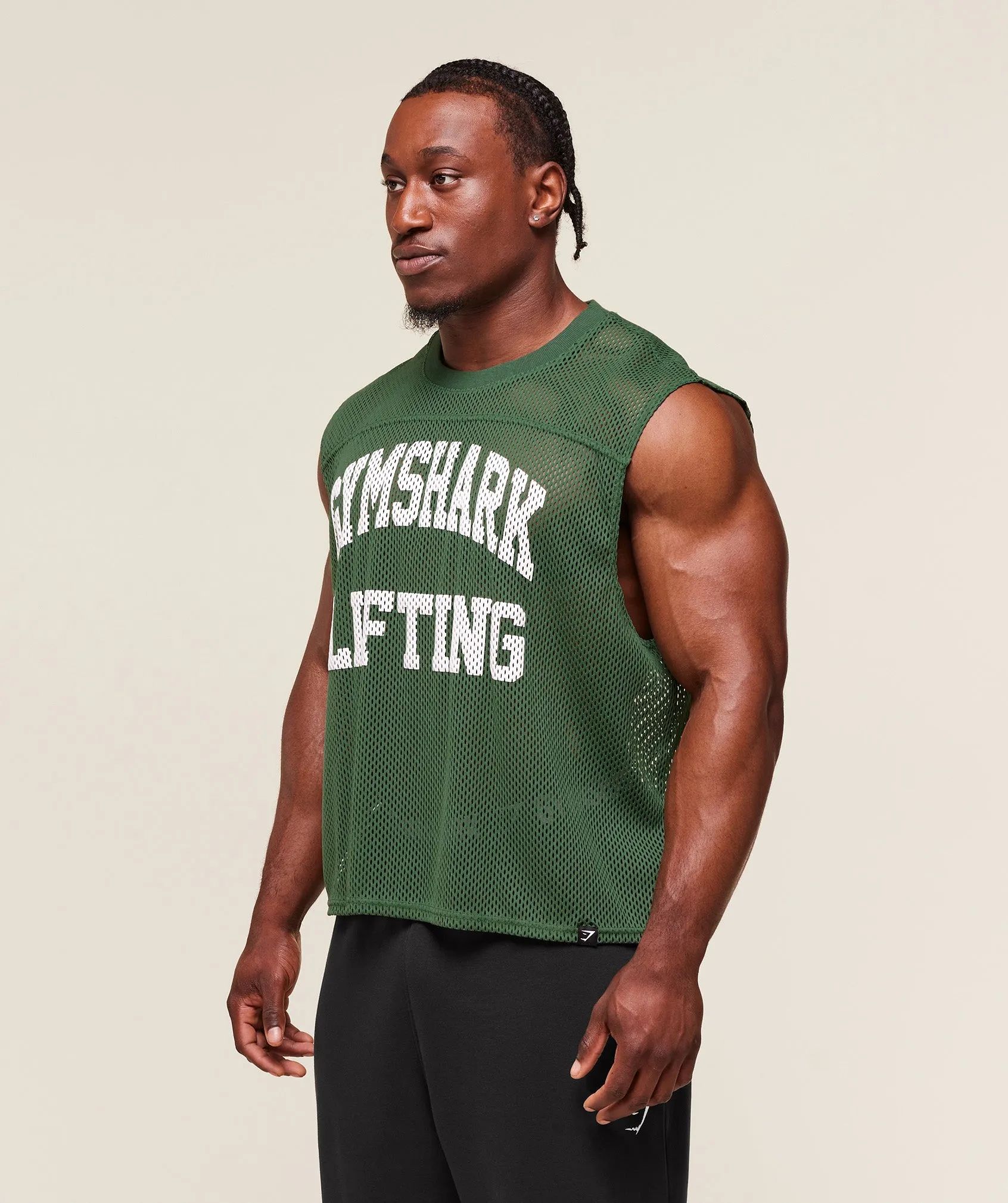 Gymshark Mesh Oversized Tank - Classic Green sold by Gymshark product image thumbnail 3