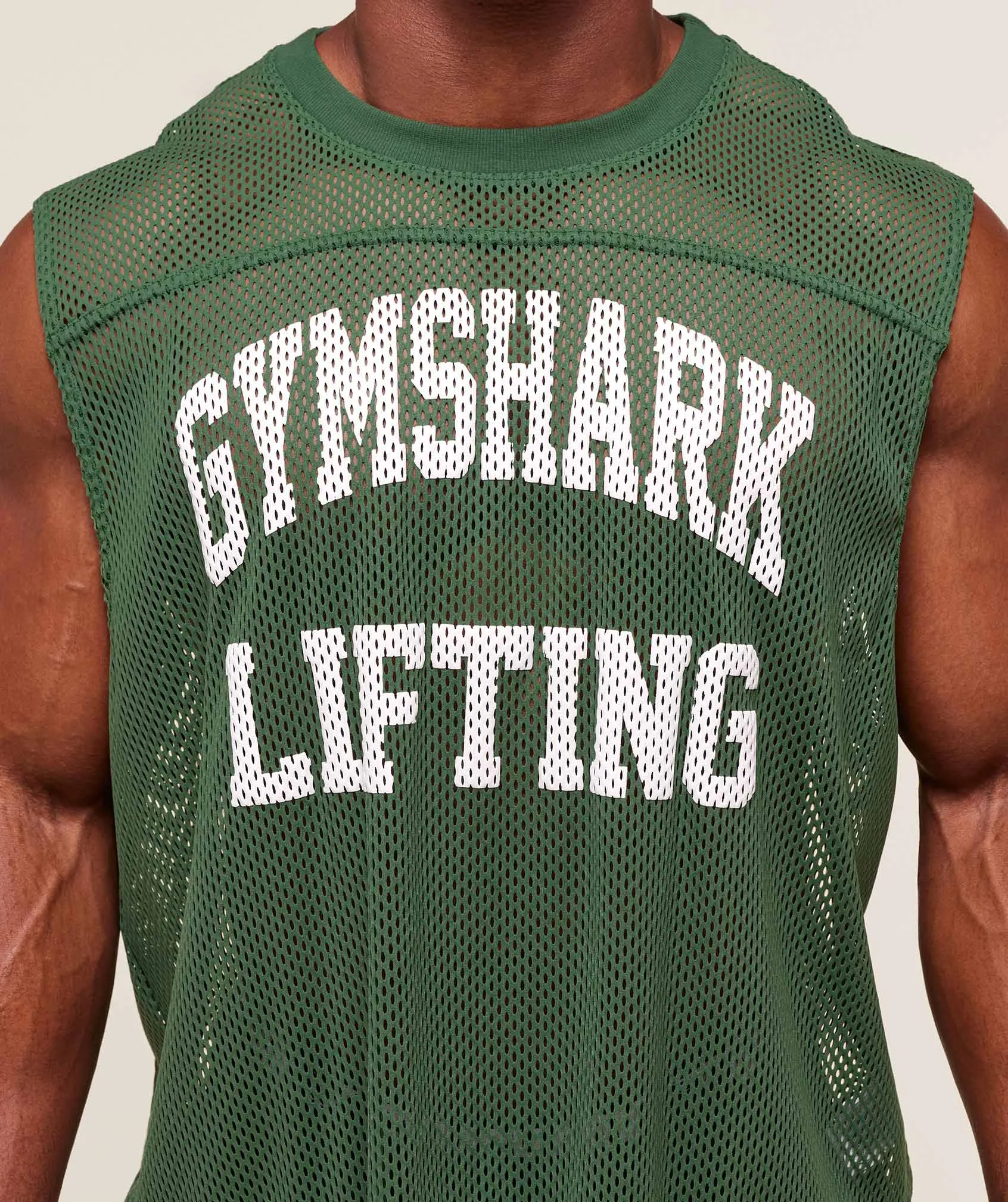 Gymshark Mesh Oversized Tank - Classic Green sold by Gymshark product image thumbnail 4