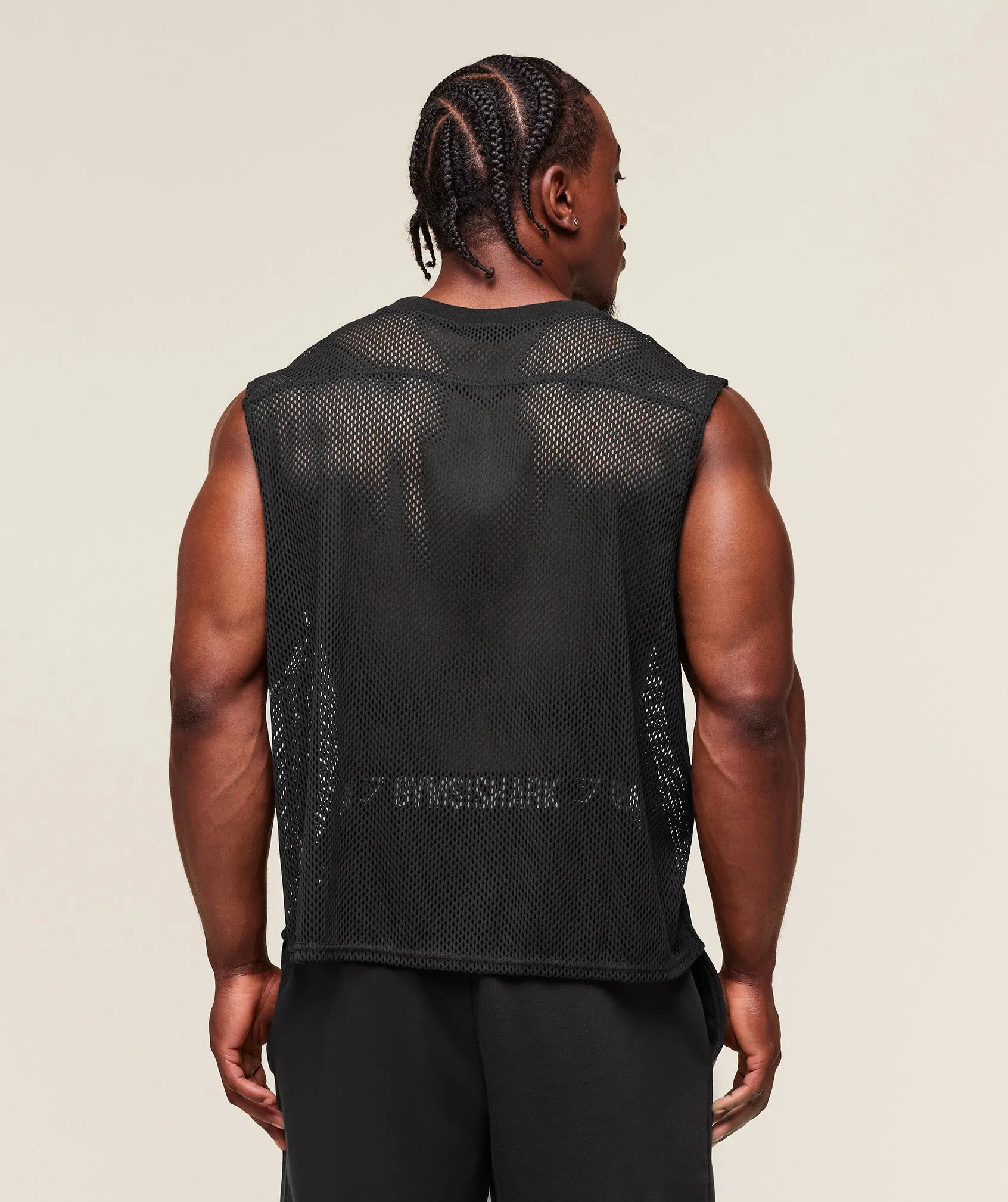 Gymshark Mesh Oversized Tank - Black sold by Gymshark product image thumbnail 2