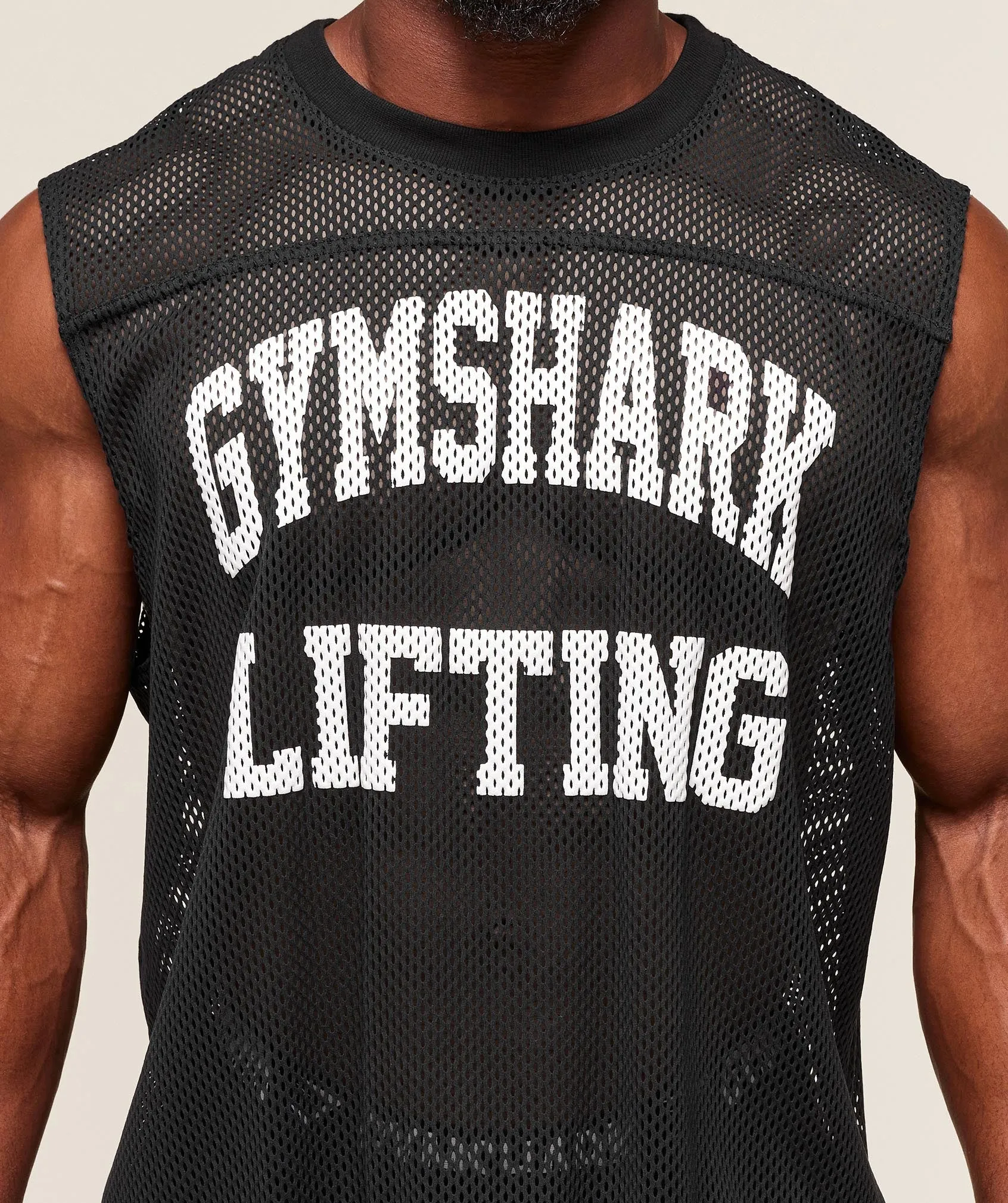 Gymshark Mesh Oversized Tank - Black sold by Gymshark product image thumbnail 4