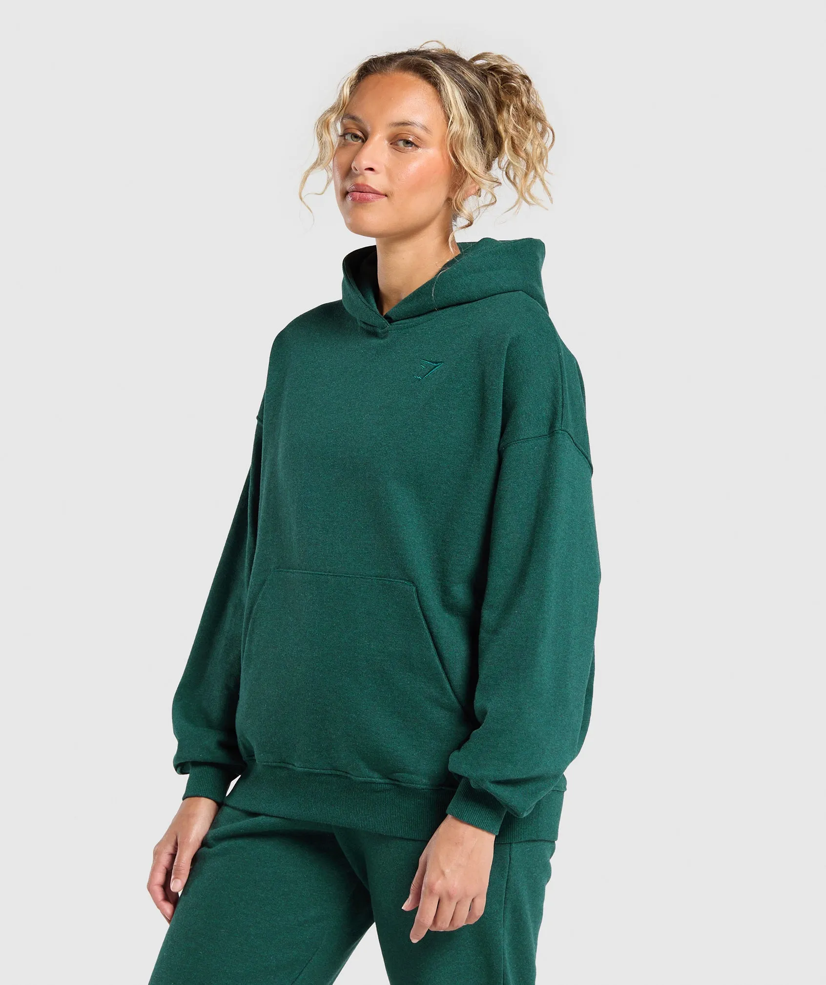 Gymshark Rest Day Sweats Hoodie - Bros Bold Teal Marl sold by Gymshark product image thumbnail 4