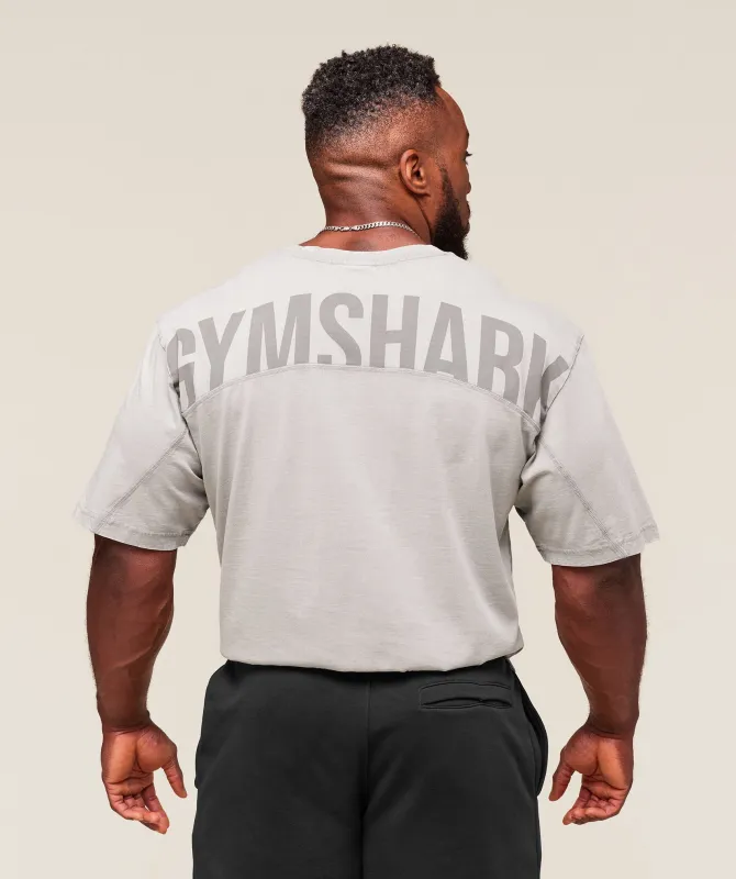 Gymshark Power Washed T-Shirt - Onyx Grey/Acid Wash Small Ball sold by Gymshark