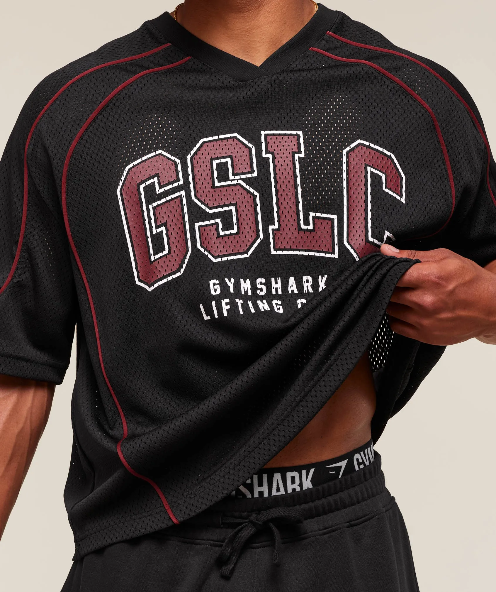 Gymshark GSLC Sports Jersey - Black sold by Gymshark product image thumbnail 3
