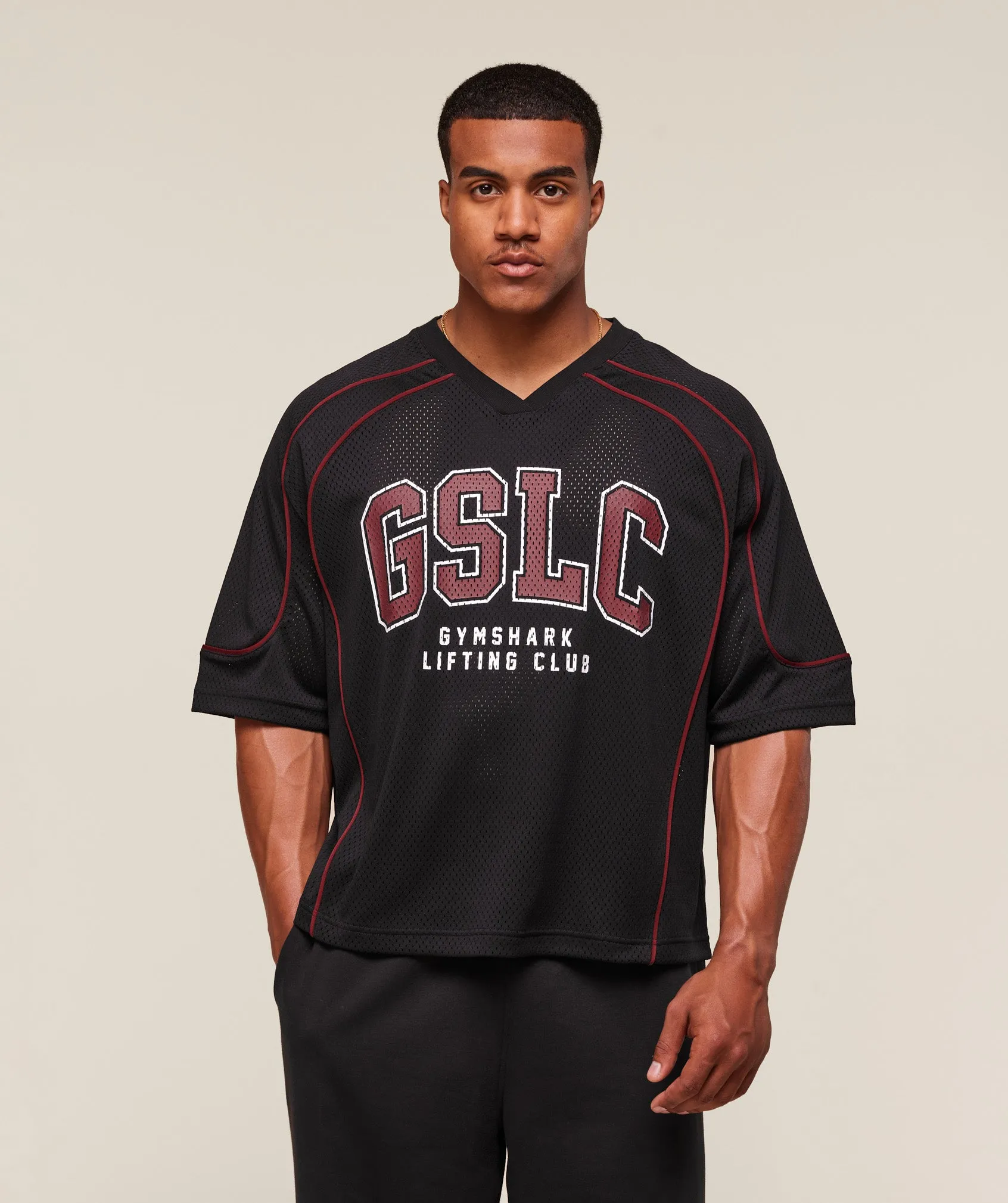 Gymshark GSLC Sports Jersey - Black sold by Gymshark