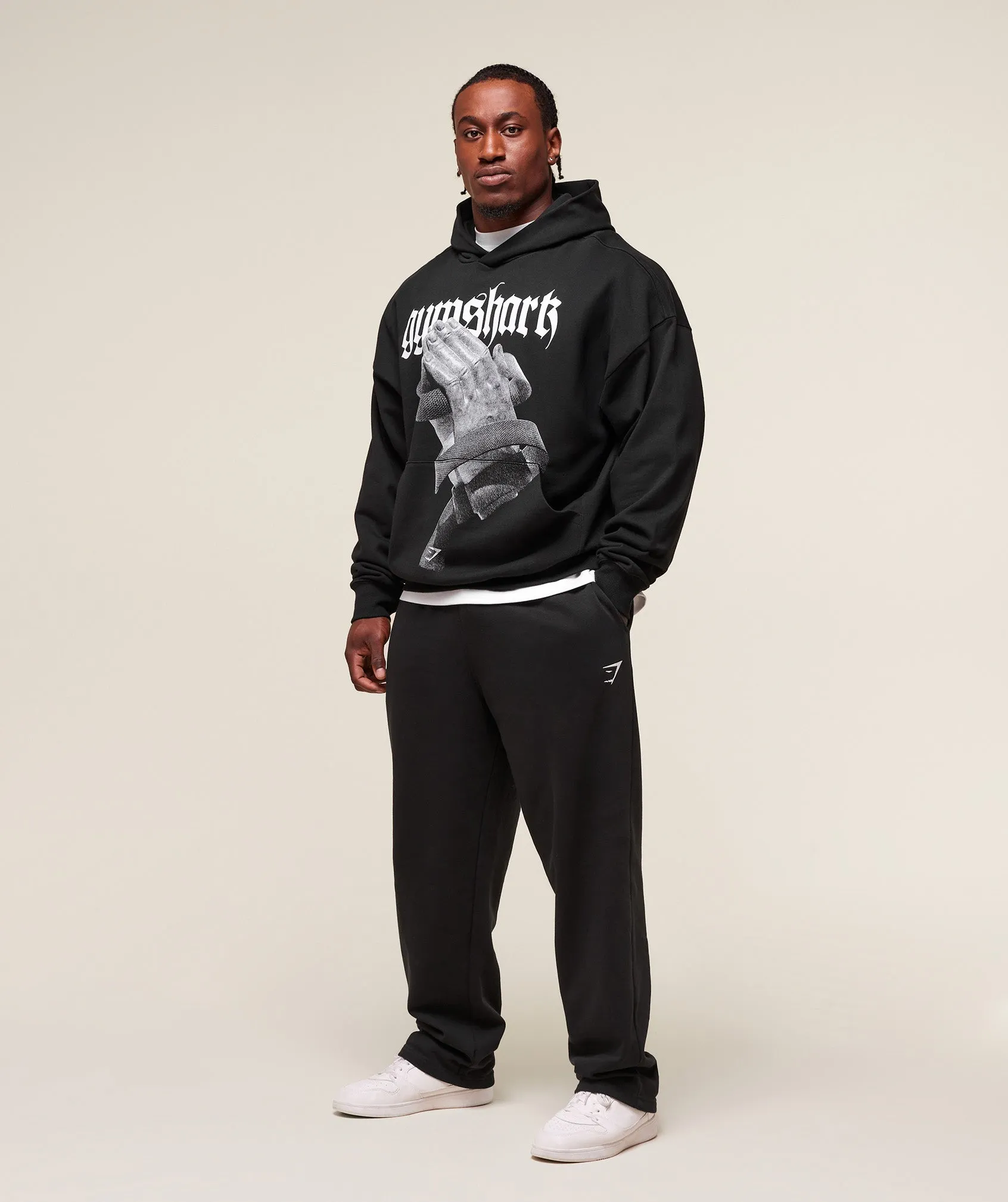 Gymshark Prayer Hands Hoodie - Black sold by Gymshark product image thumbnail 4