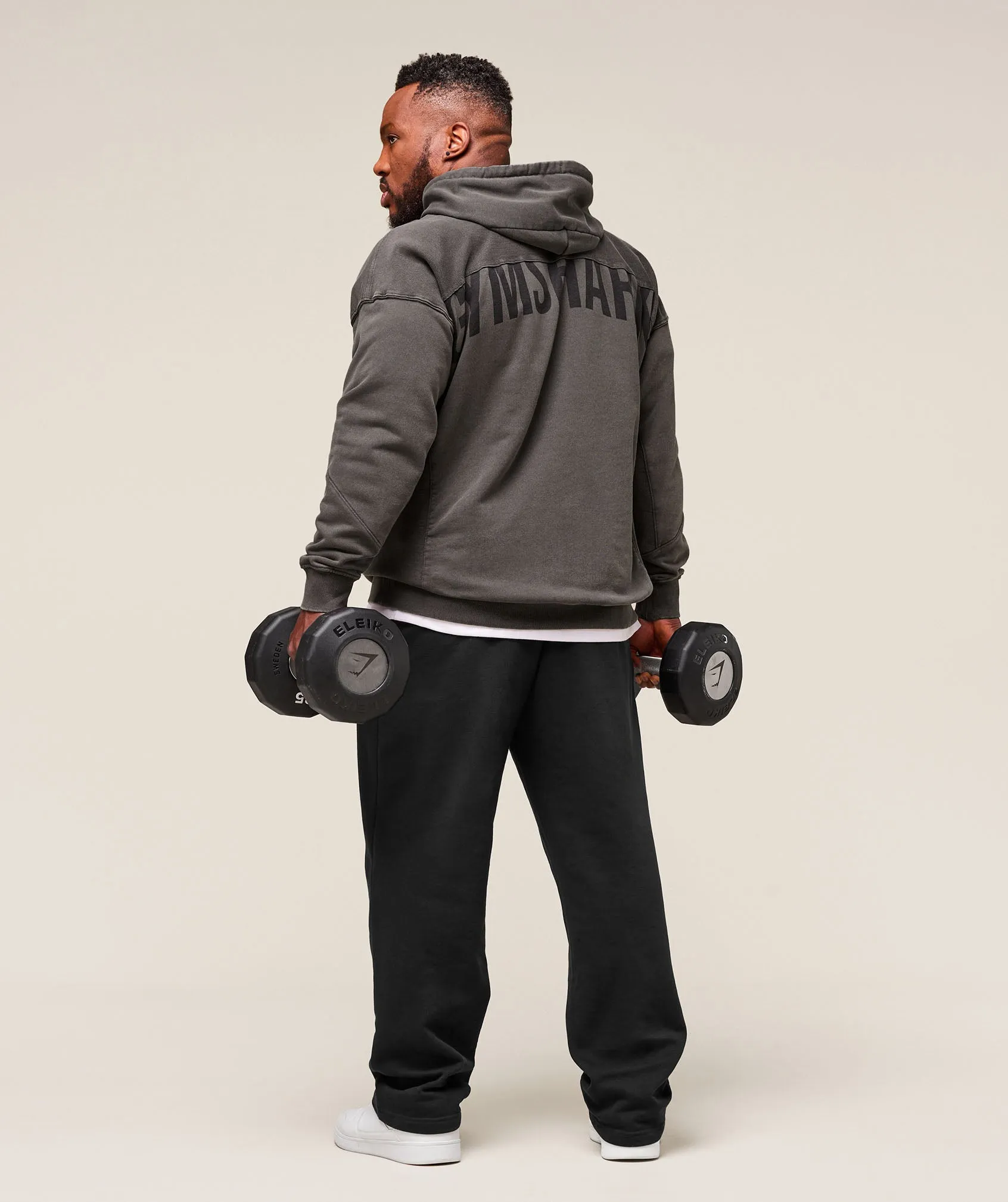 Gymshark Power Washed Hoodie - Onyx Grey sold by Gymshark product image thumbnail 4