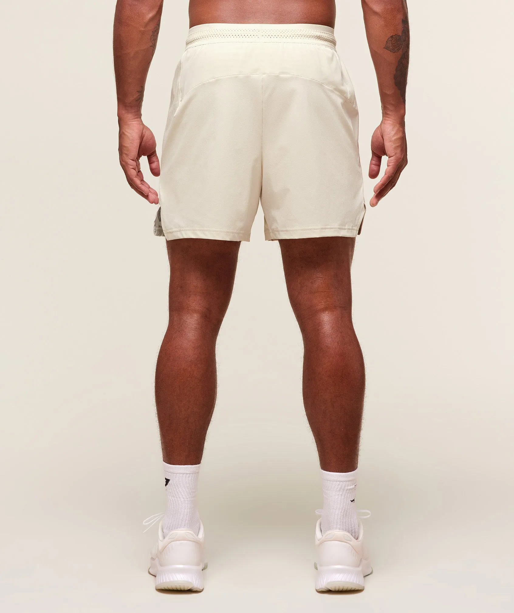 Gymshark Fit Elite 5" Shorts - Oat White sold by Gymshark product image thumbnail 2