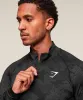 Gymshark Geo Seamless 1/4 Zip - Black/Charcoal Grey sold by Gymshark