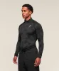 Gymshark Geo Seamless 1/4 Zip - Black/Charcoal Grey sold by Gymshark