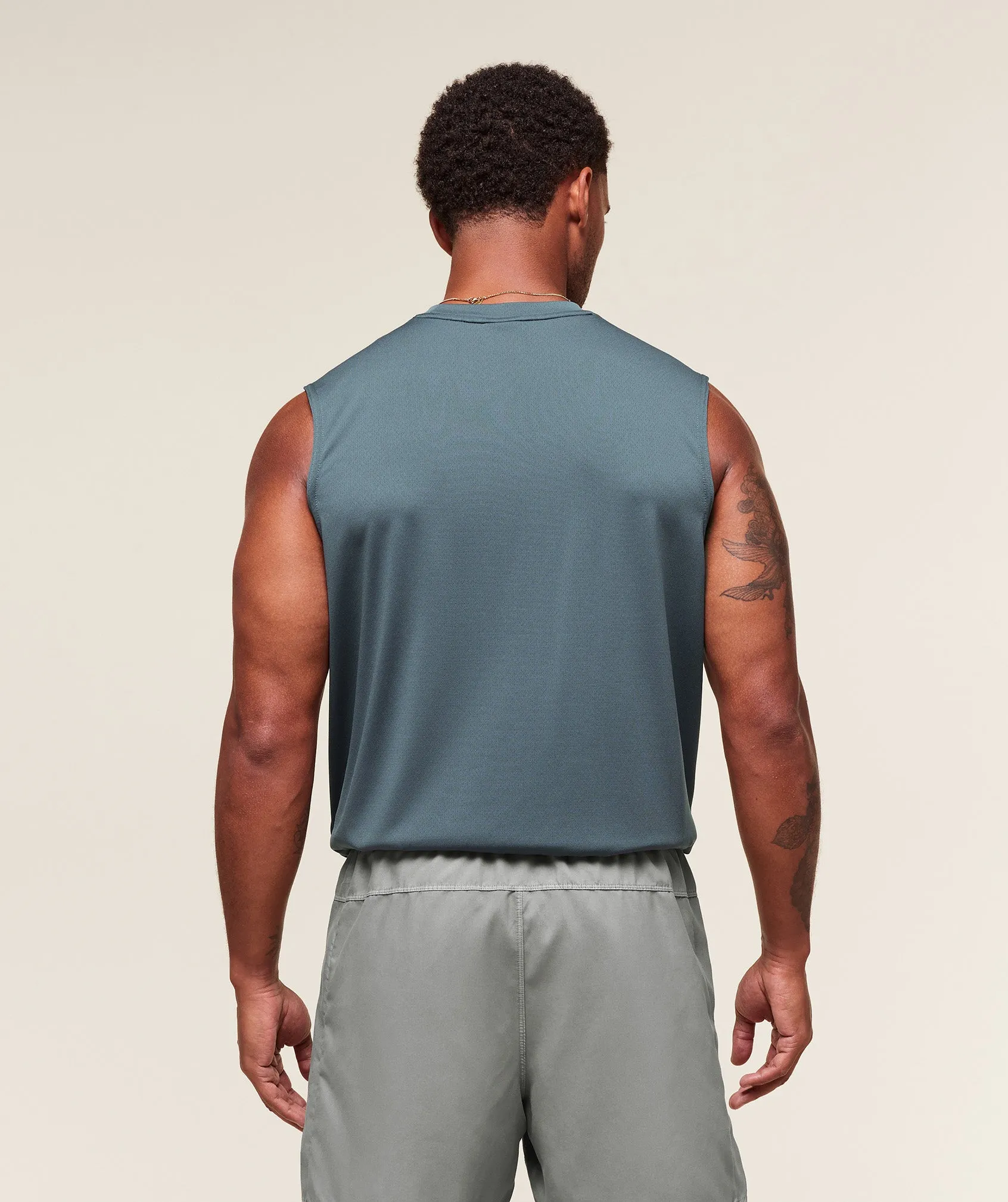 Gymshark Arrival Oversized Tank - Titanium Blue sold by Gymshark product image thumbnail 2