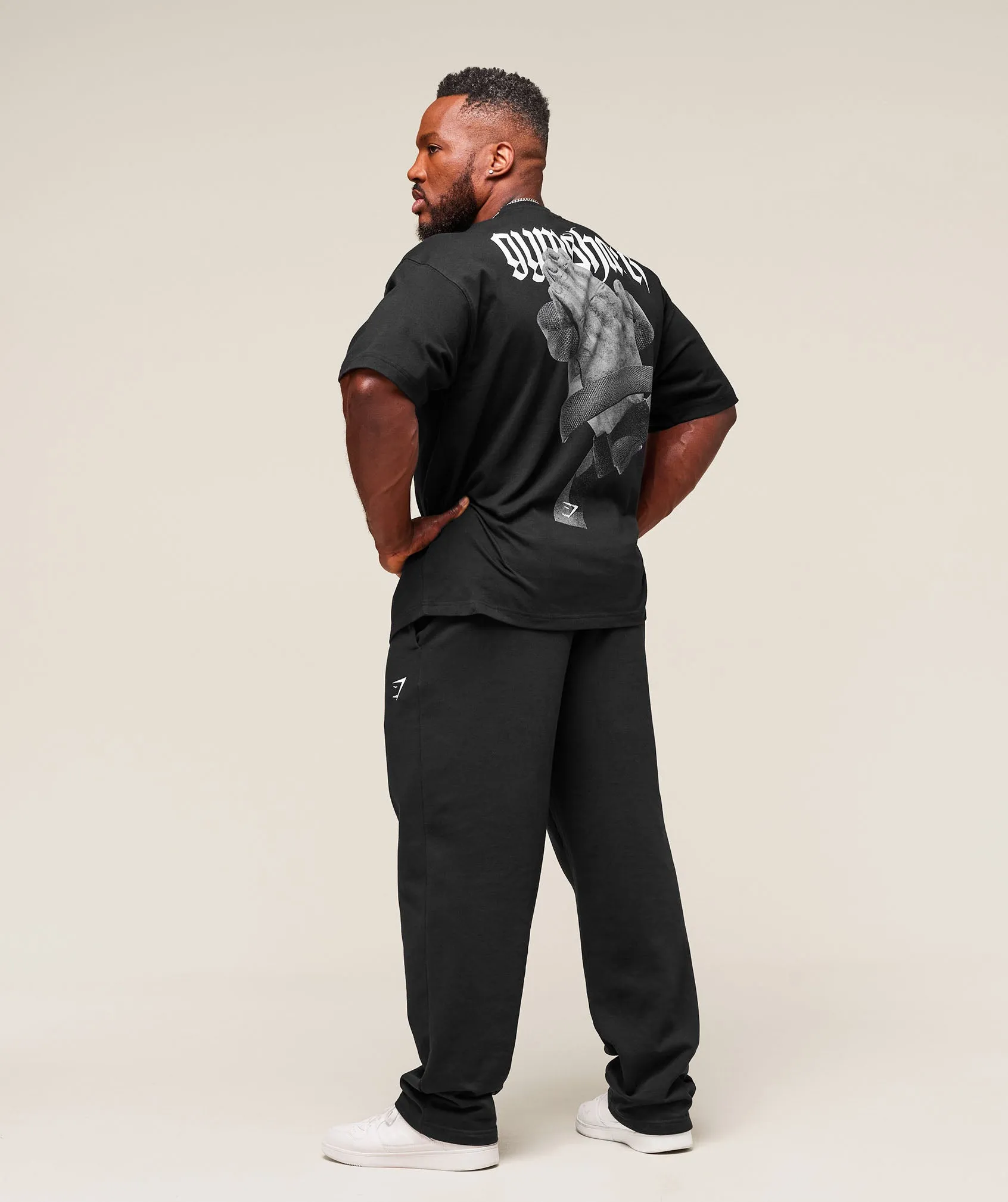 Gymshark Prayer Hands T-Shirt - Black sold by Gymshark product image thumbnail 4