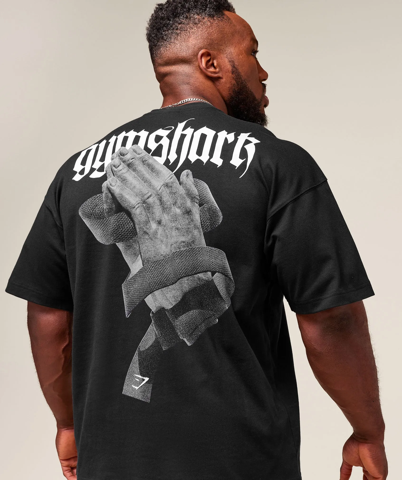 Gymshark Prayer Hands T-Shirt - Black sold by Gymshark product image thumbnail 5