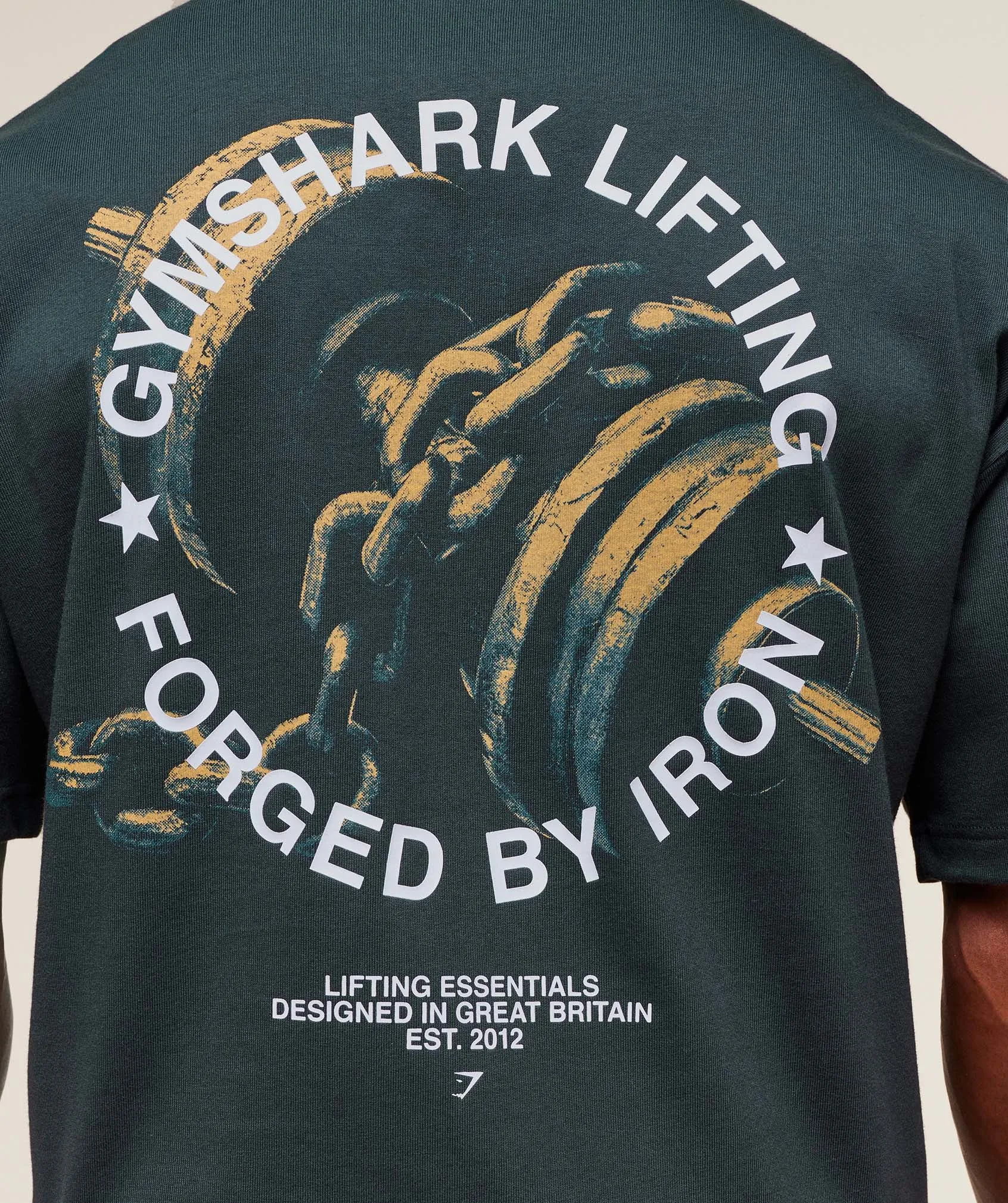 Gymshark Forged By Iron T-Shirt - Darkest Teal sold by Gymshark product image thumbnail 5