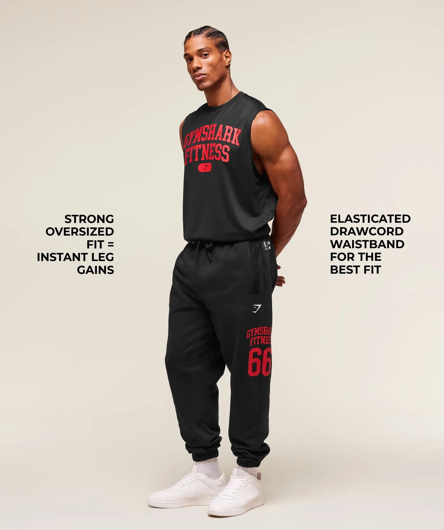 Gymshark Campus Oversized Jogger - Black sold by Gymshark product image thumbnail 3