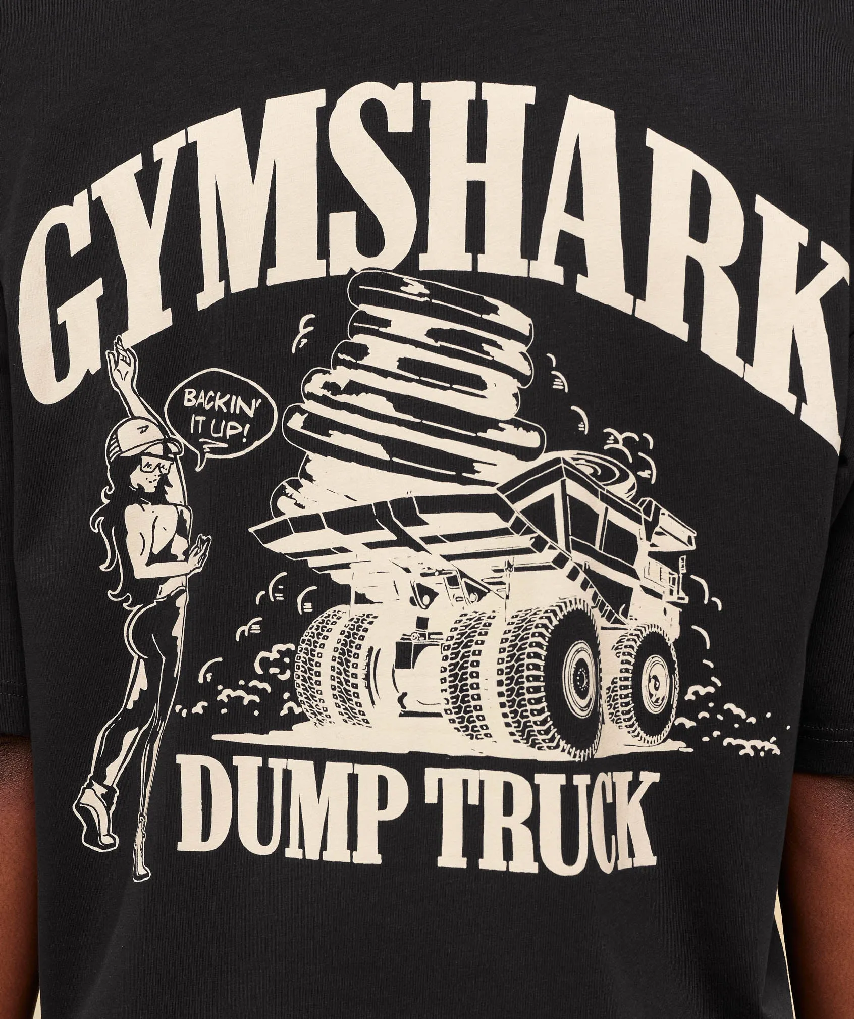 Gymshark Dump Truck Graphic Oversized T-Shirt - Black sold by Gymshark product image thumbnail 4