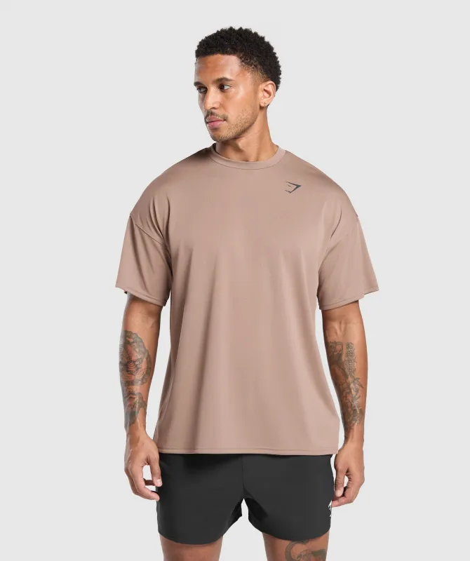 Gymshark Oversized Performance T-Shirt - Mocha Mauve sold by Gymshark