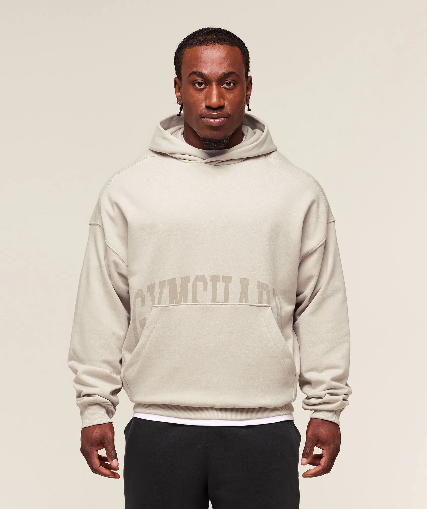 Gymshark Pocket Graphic Hoodie - Pebble Grey sold by Gymshark