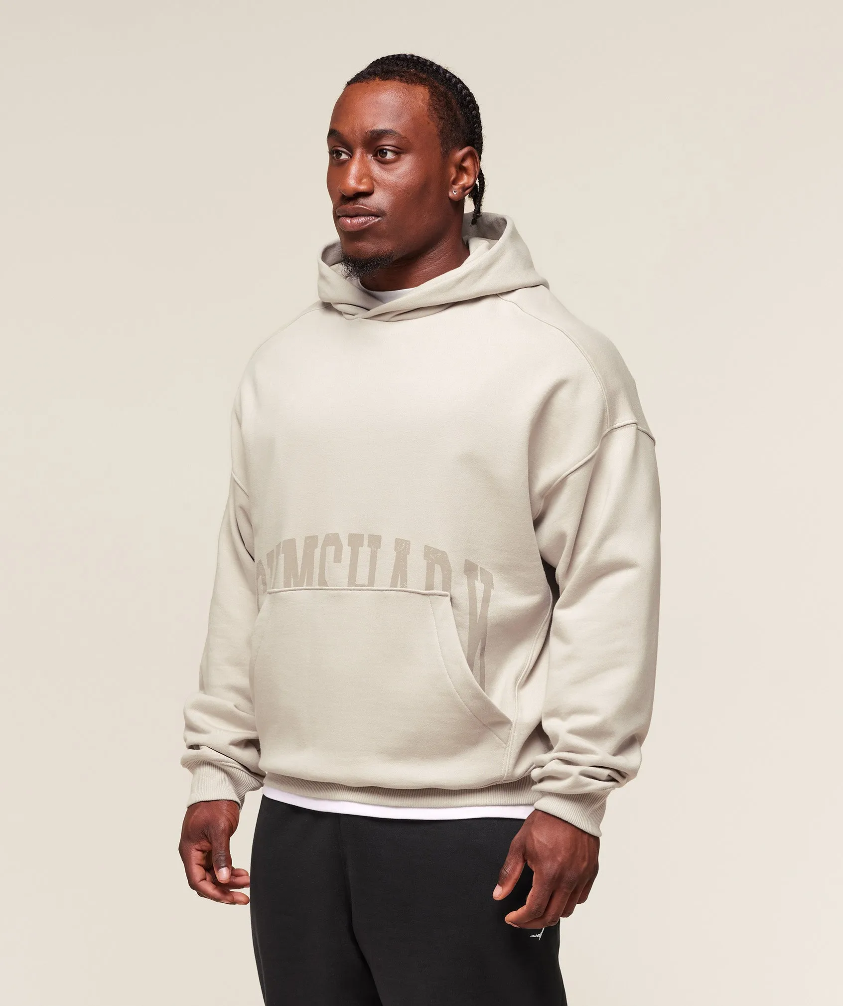 Gymshark Pocket Graphic Hoodie - Pebble Grey sold by Gymshark product image thumbnail 3
