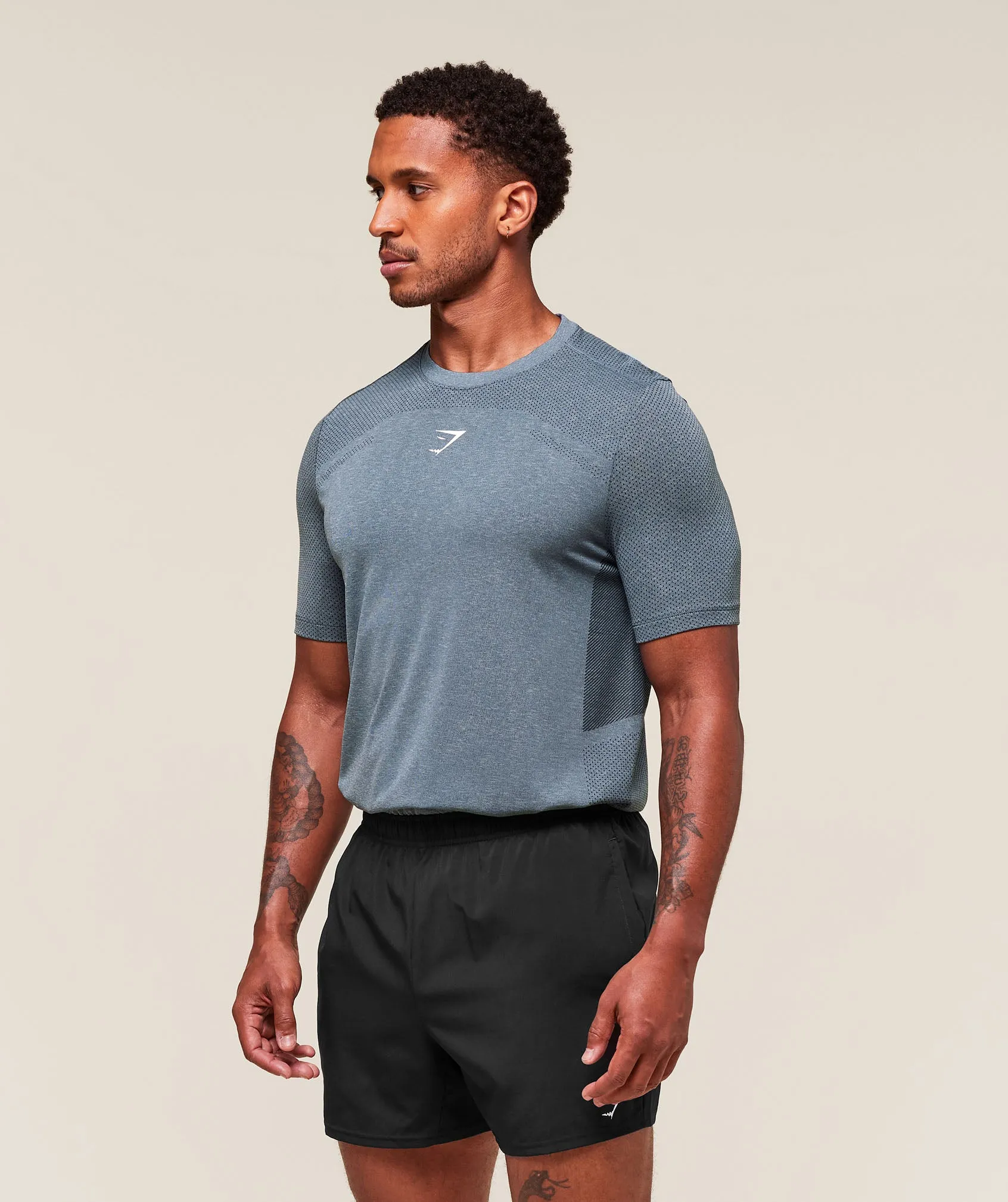 Gymshark Lightweight Seamless T-Shirt - Classic Blue/Success Blue sold by Gymshark product image thumbnail 5