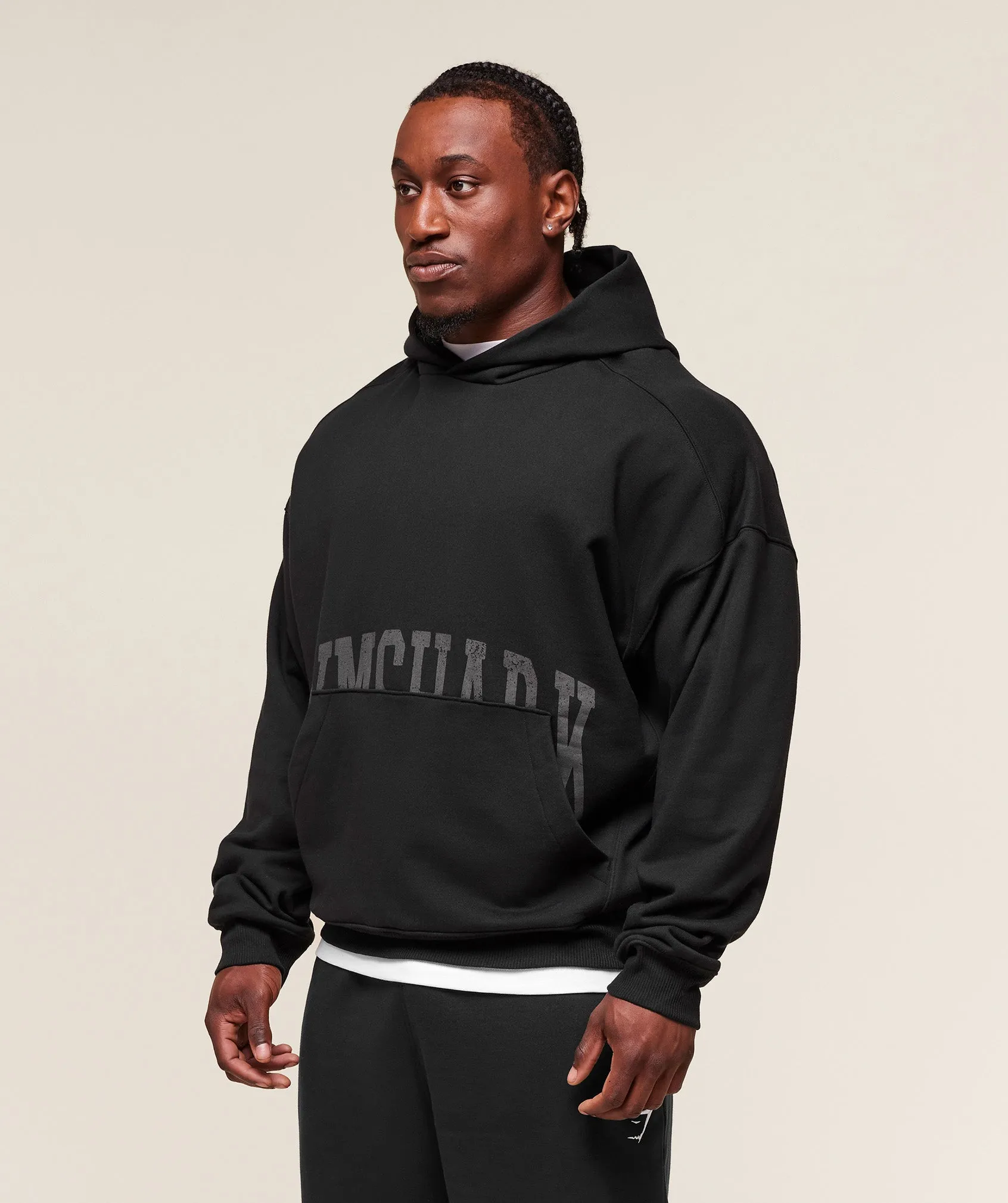 Gymshark Pocket Graphic Hoodie - Black sold by Gymshark product image thumbnail 3