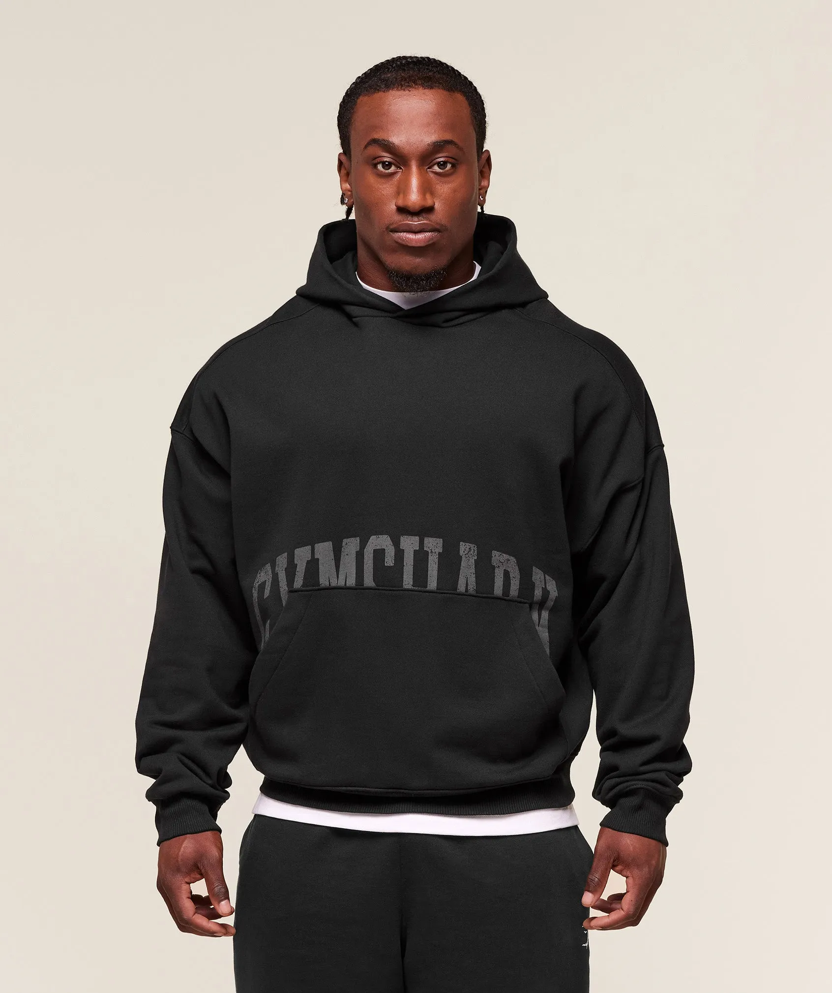 Gymshark Pocket Graphic Hoodie - Black sold by Gymshark